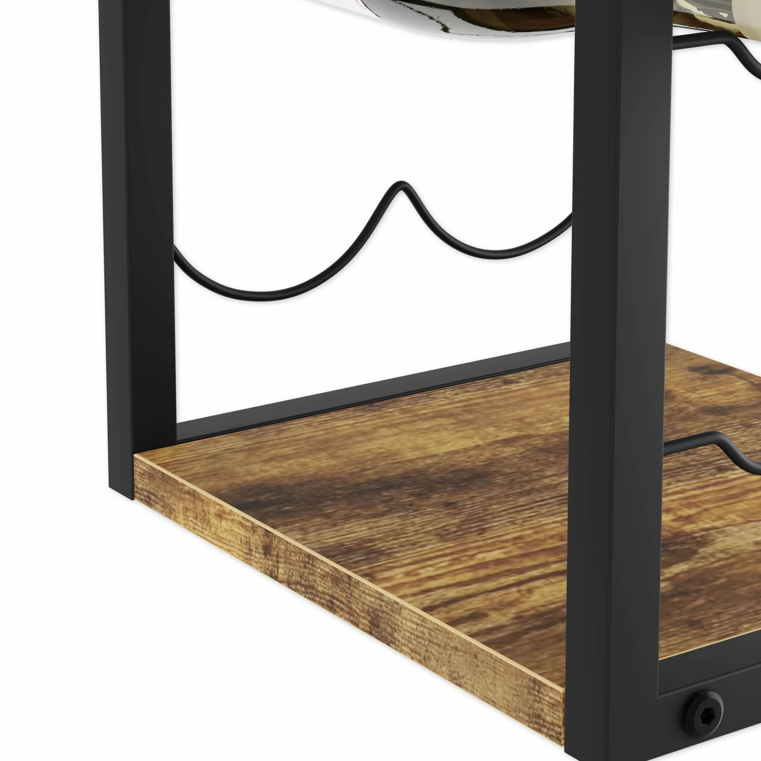 Lenmar Seria LOFT metalowy stojak na wino 6 butelek 21x24x37 cm