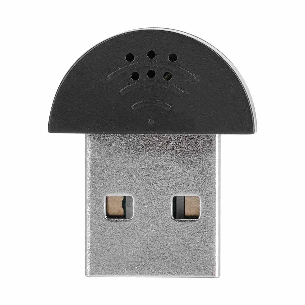 Mini mikrofon, przenośne studio USB Mowa 360 ° dookólna z tłumieniem szumów Nagrywanie mikrofonu Audio MIC Adapter do komputera PC (czarny)