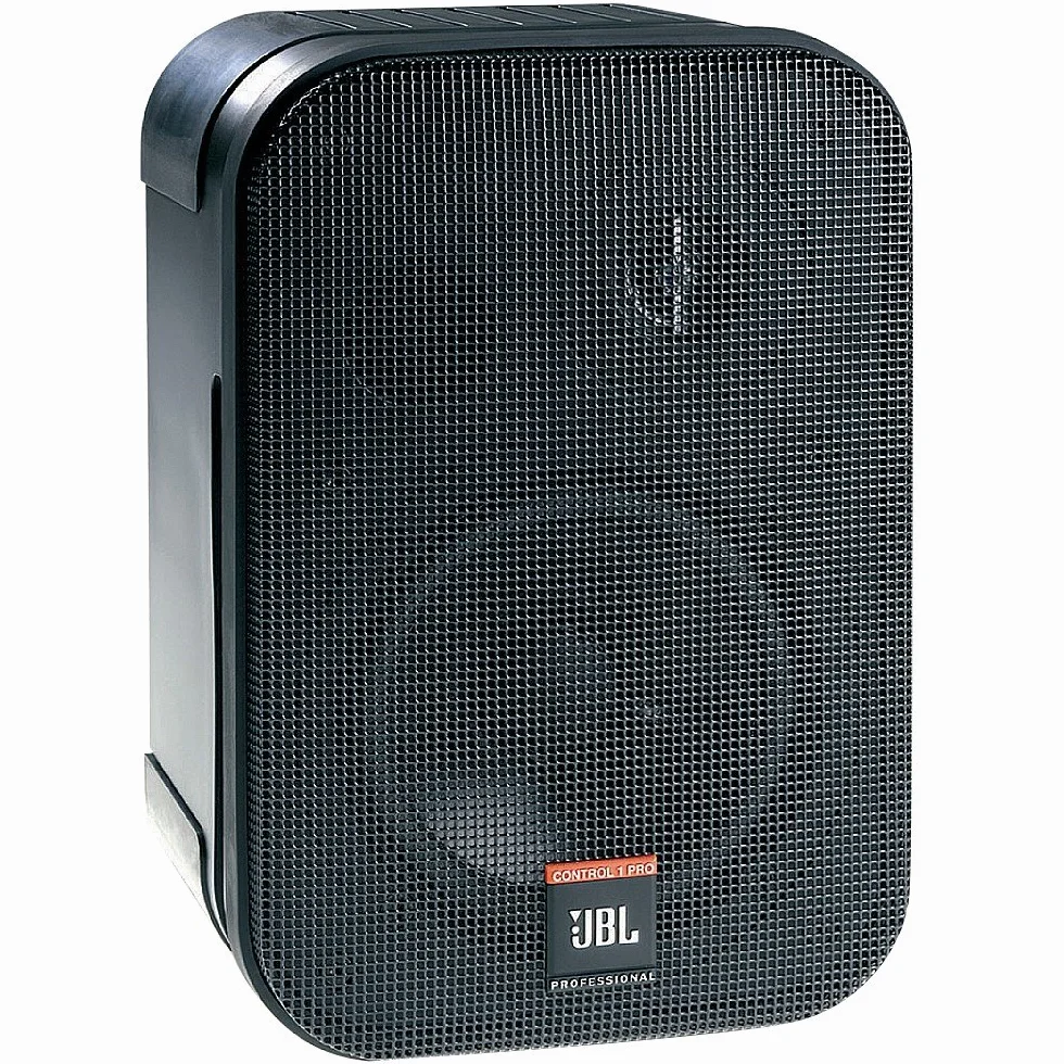 JBL Control One - 2-drożne głośniki satelitarne, kolumny głośnikowe JBL, z uchwytem do montażu na ścianie, do komputera, telewizora, zestawu stereo lub kina domowego, moc 200 W, kolor czarny