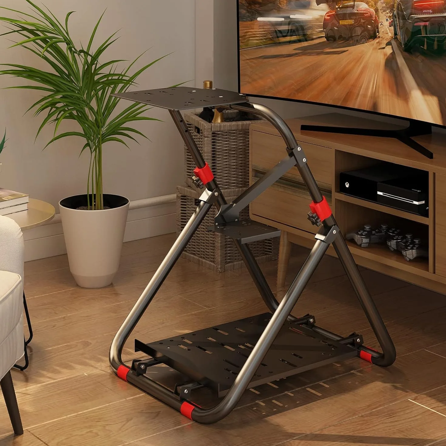 DIWANGUS Stojak na kierownicę, szybki montaż, odpowiedni do Logitech G923, G920, G29, G27, G25, składany stojak na kierownicę, odpowiedni do Thrustmaster T248X, T248, T300Rs, TX, T150, PS4, PS5, Xbox