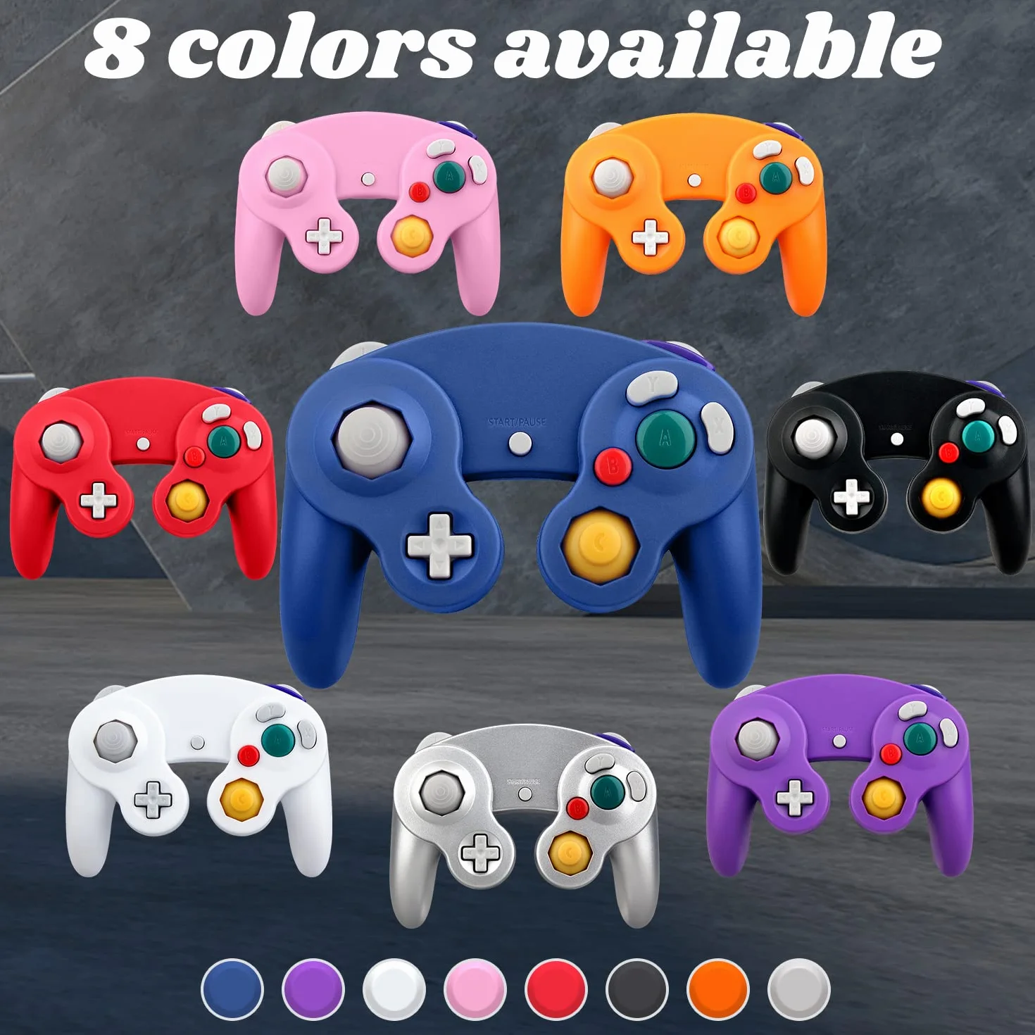 OSTENT Sterownik do gier z okablowaniem, kompatybilny z Nintendo Gamecube NGC, kolor niebieski