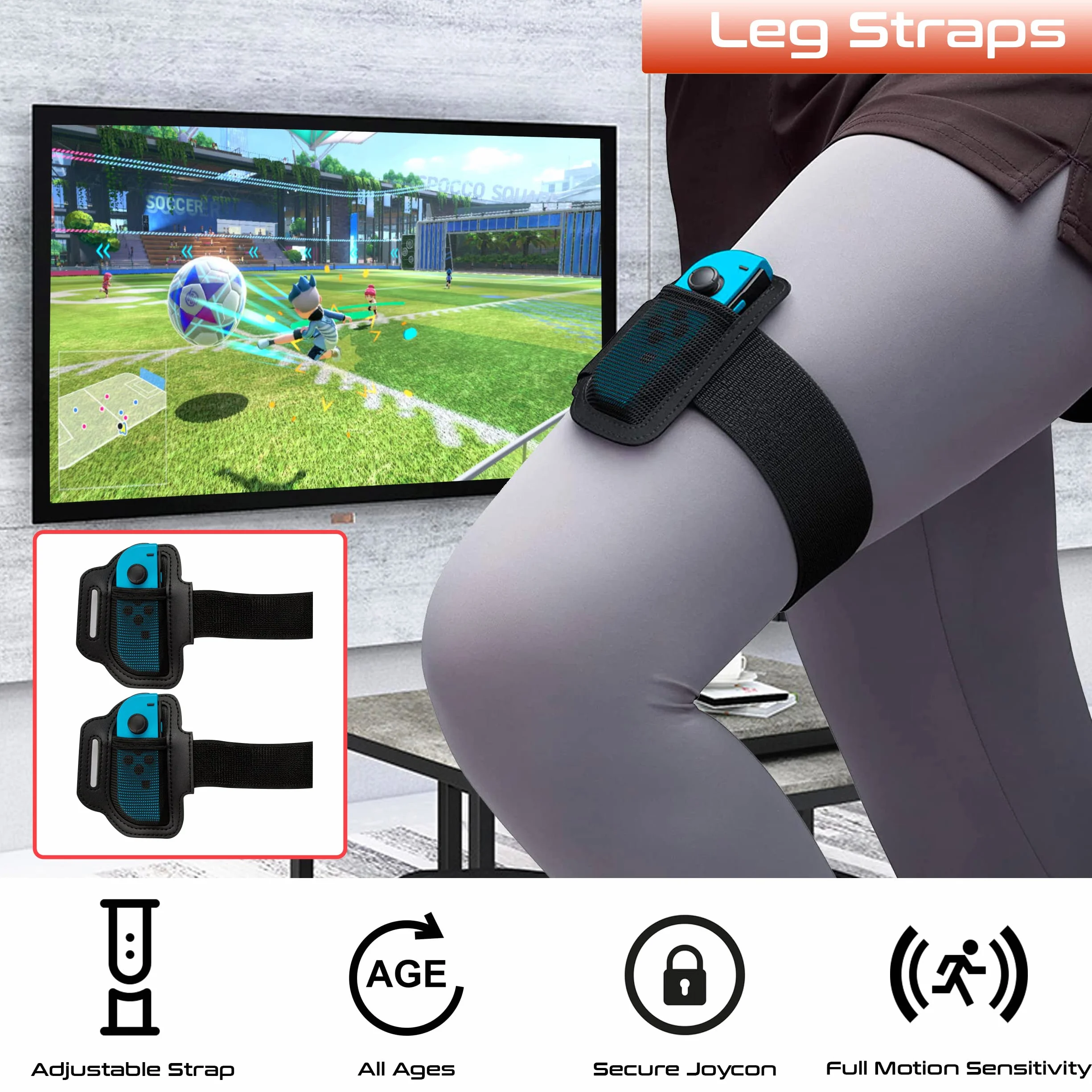 Zestaw akcesoriów Orzly Switch Sports Games 2024 kompatybilny z Nintendo Switch i Switch OLED z rakietami tenisowymi, kijami golfowymi, mieczami Chambara i uchwytami Joy Con Grips
