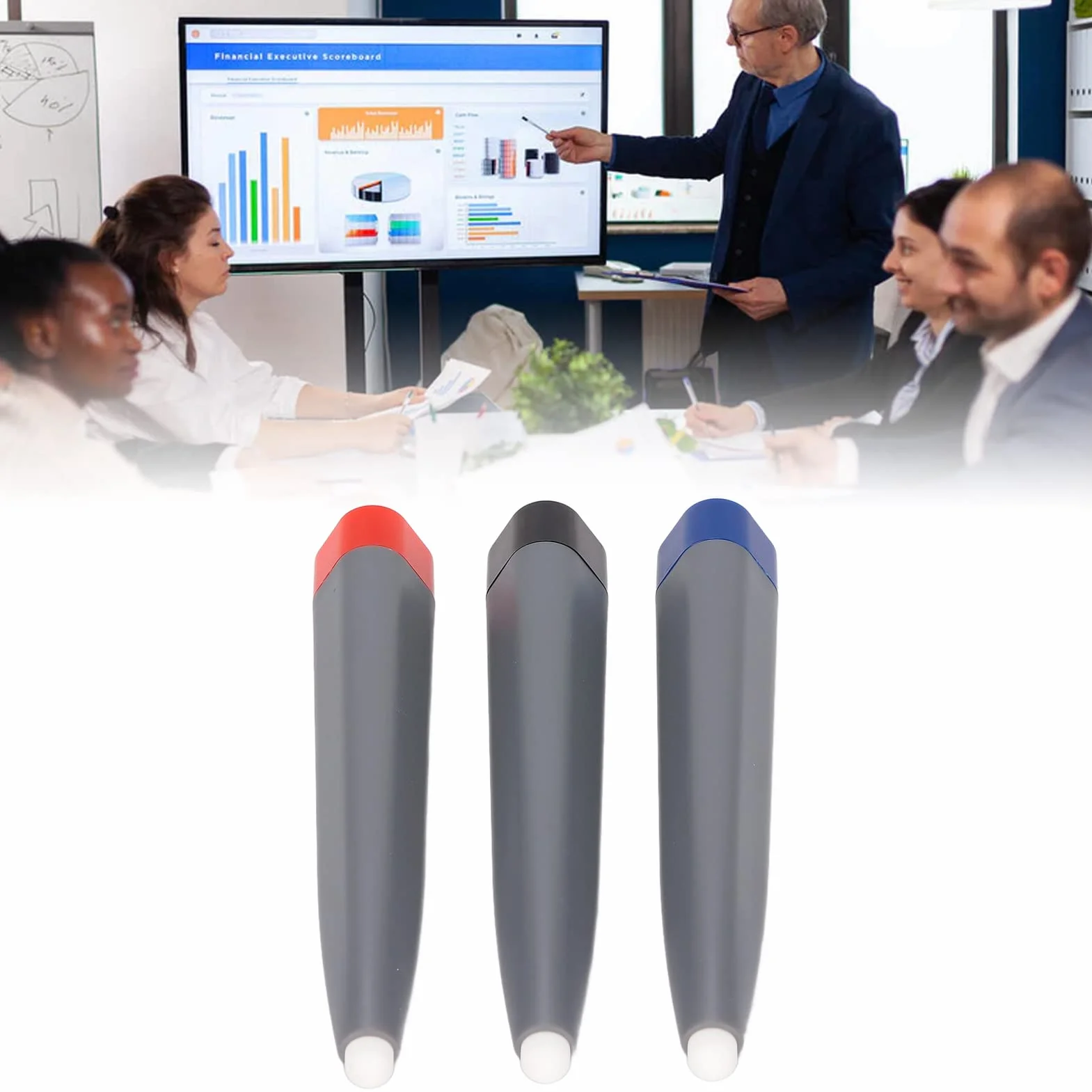 3 szt. Długopisy Stylus, Interaktywny Długopis do Tablicy Dotykowej Smartboards, Ekran Dotykowy Tablet Rysik do Ekranu Multimedialnego Tablicy