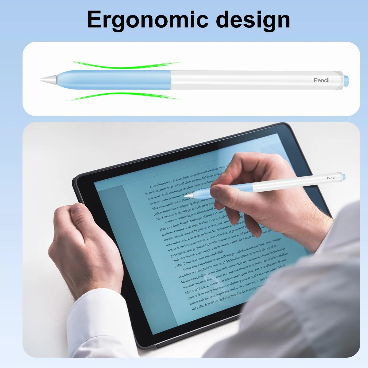 Etui do Apple Pencil 2. generacji i Apple Pencil Pro, etui na Apple Pencil silikonowe etui - adsorpcja magnetyczna / bezprzewodowe ładowanie/funkcja Double Tap / Ergonomiczna konstrukcja biała