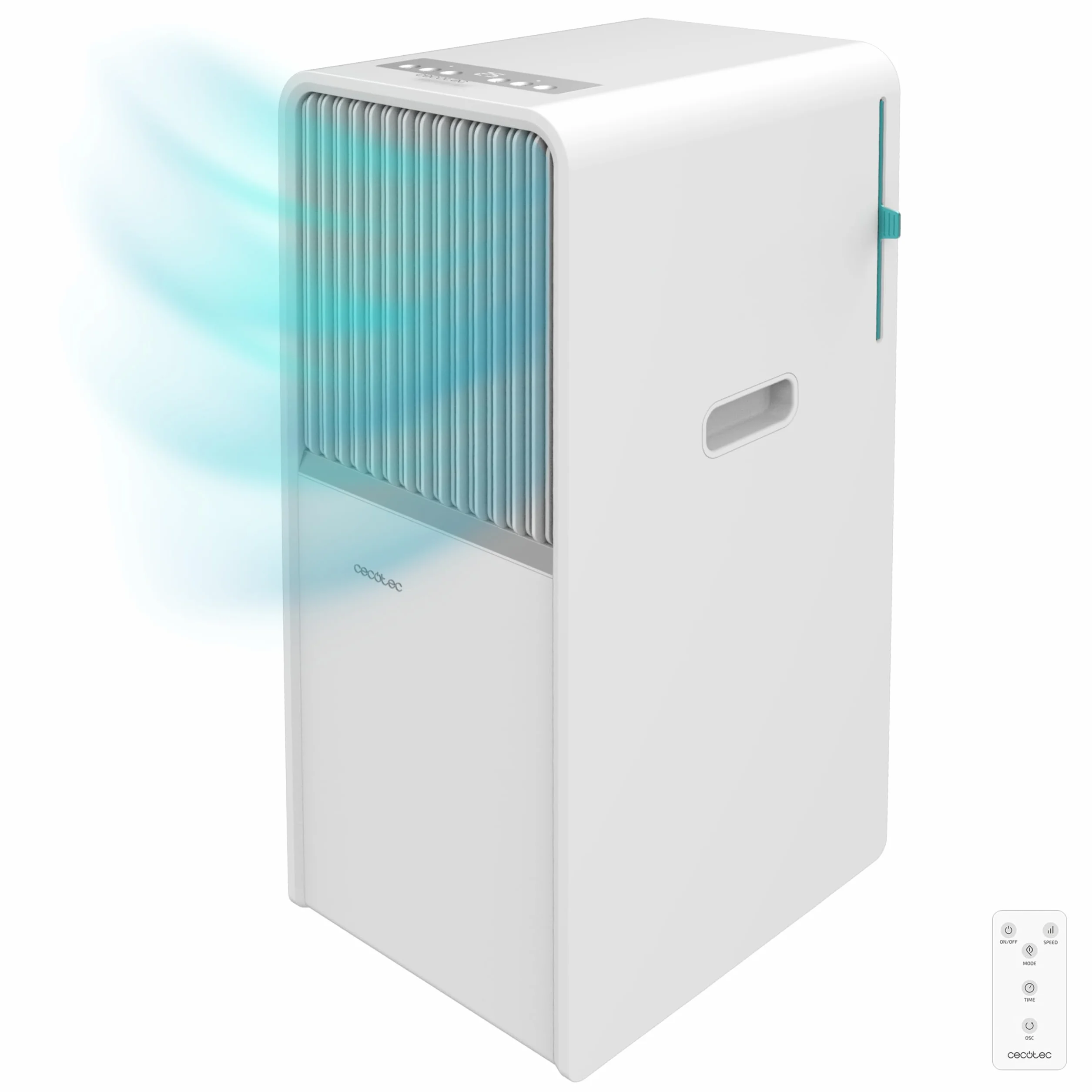 Cecotec Portable Air Conditioning ForceClima 7150 Style, 7000 BTU, Coverage Area 14 m², Remote Control, Touch Control, LED Display, 4 Modes, 2 Speeds, Timer