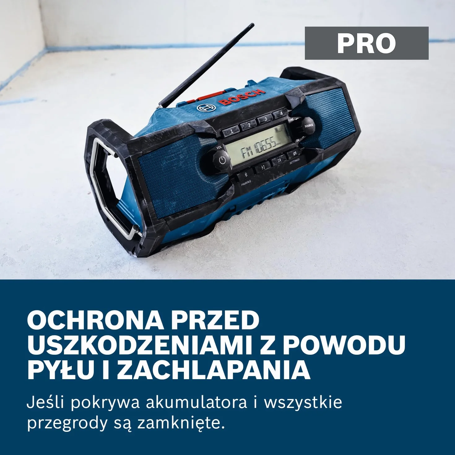 Bosch PRO 18V System Akumulatorowe radio budowlane GPB18V-3C (utan batteri)