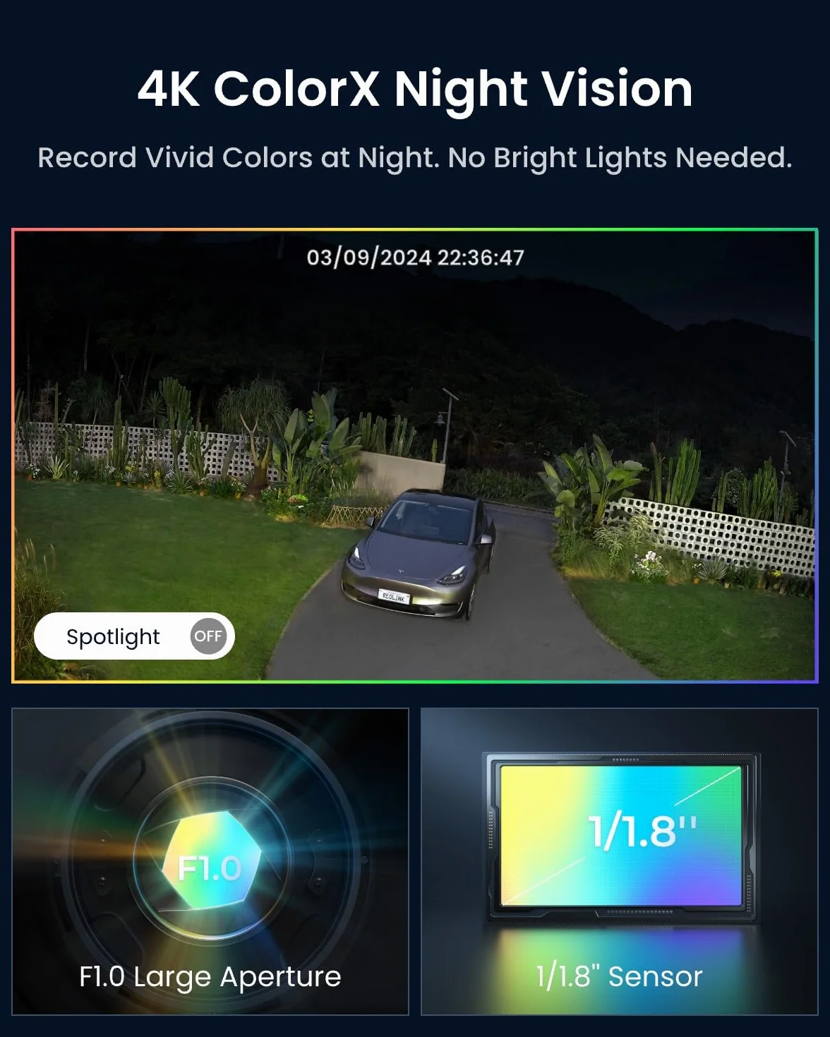 Kamera Bezpieczeństwa Reolink Zewnętrzna Bezprzewodowa Bateria z Panelem Słonecznym, F1.0, Dwuzakresowe Wi-Fi 2,4/5 GHz, 6, Obrót 355° i Pochylenie 90°, Inteligentne Wykrywanie, Altas PT Ultra