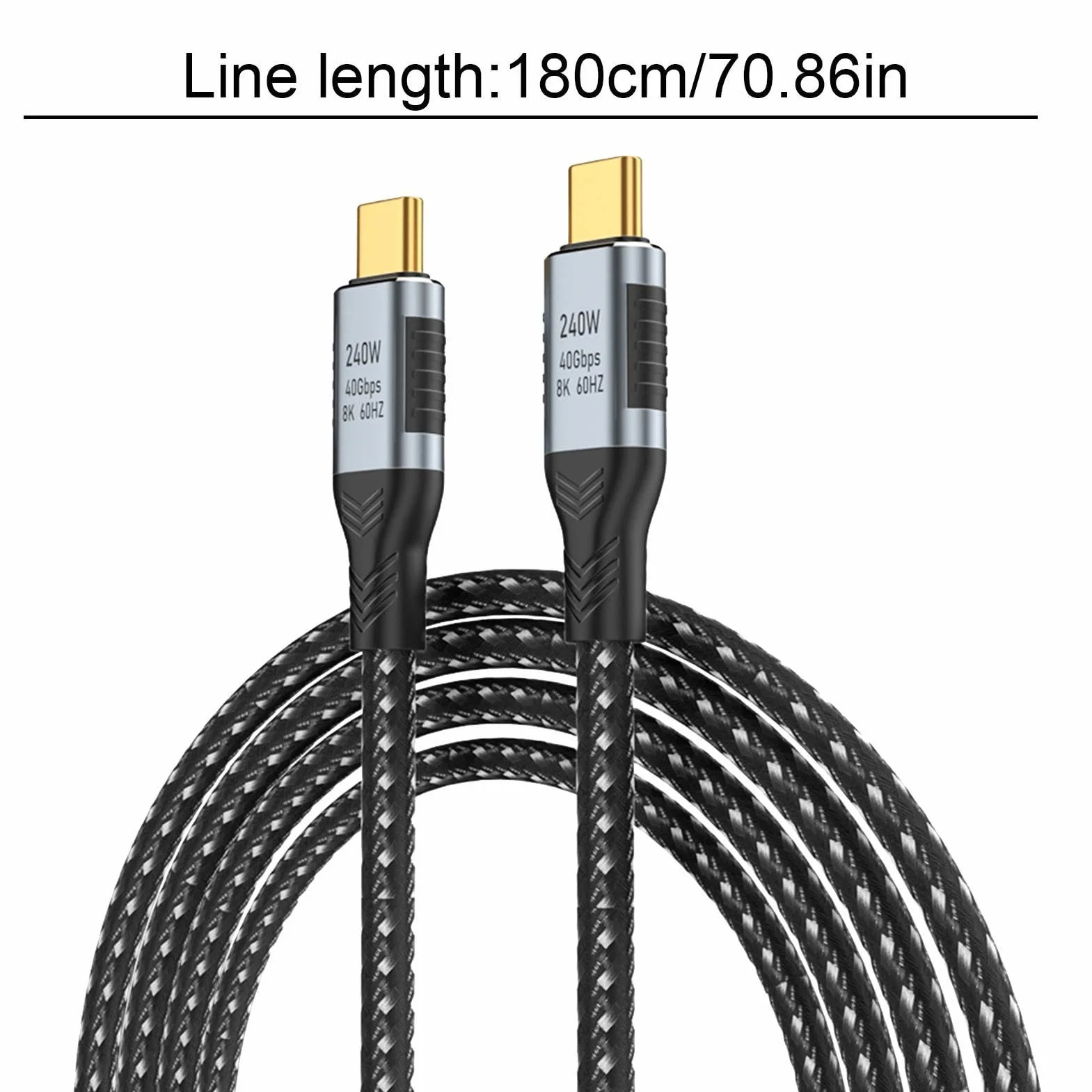 Kabel do szybkiego ładowania, kabel do szybkiego ładowania, kabel USB C 40 Gb/s, uniwersalny kabel USB C do szybkiego ładowania 240 W, do laptopów, stacji dokujących, telefonów i laptopów