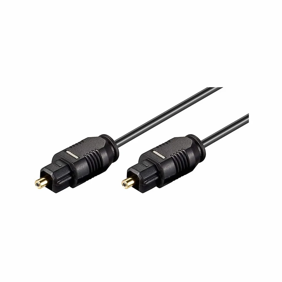 Goobay 51218 Kabel Toslink, cyfrowe złącze optyczne do transmisji danych audio, czarny, 3,0 m