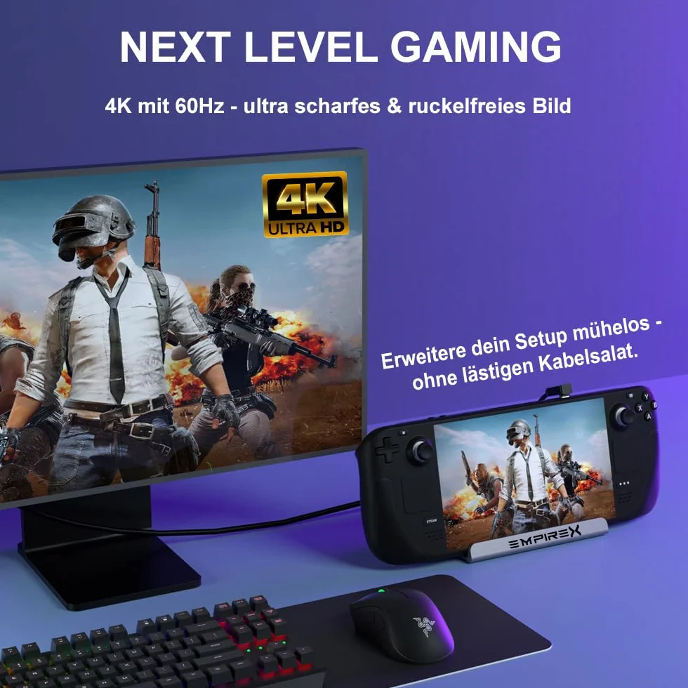 Steam Deck stacja dokująca 6 w 1 z HDMI, USB-C, USB 3.0, Gigabit Ethernet - akcesoria Steam Deck, Valve Steam Deck - Stream Deck