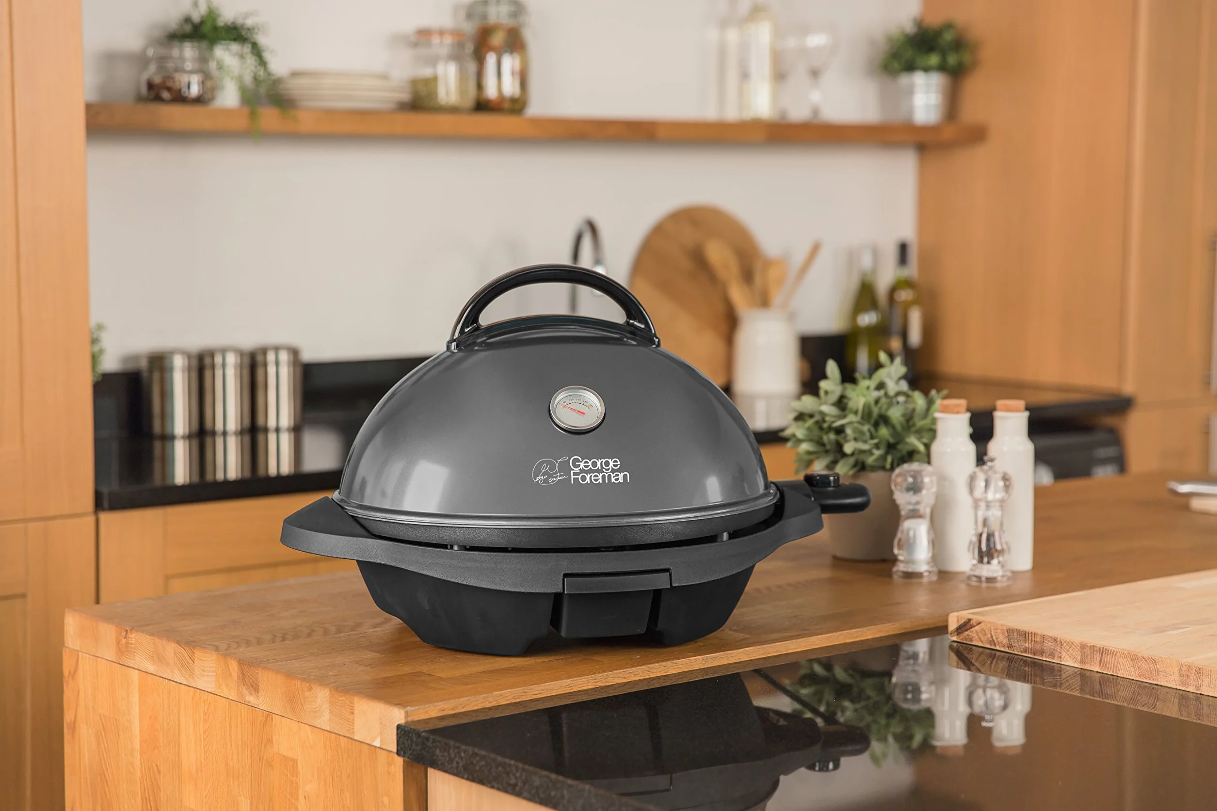 George Foreman Grill elektryczny 2400W 1500cm² nieprzywierający regulacja temperatury czarny