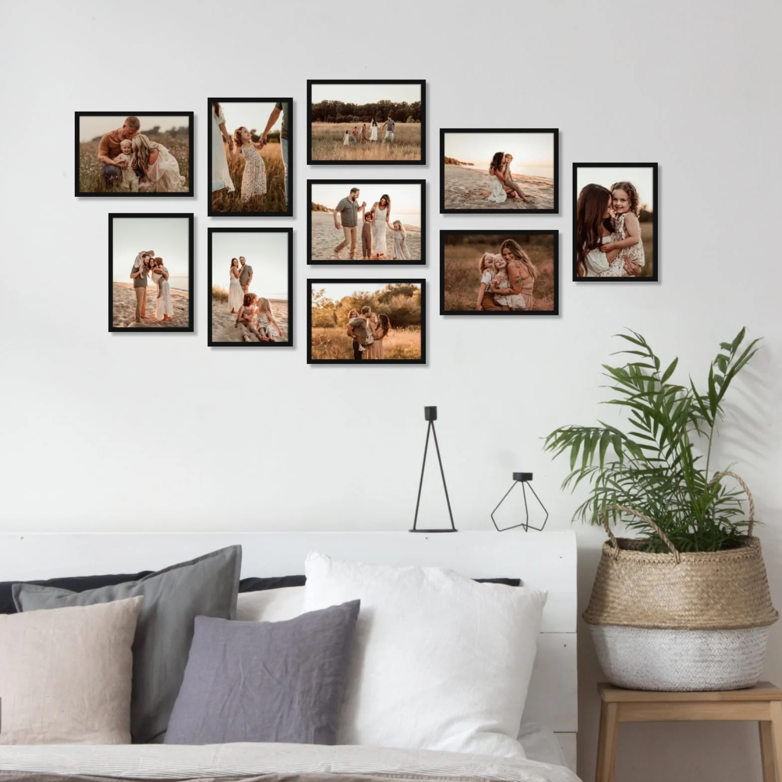 Giftgarden ramki na zdjęcia A4 10 sztuk czarne do ekspozycji stołowej i ściennej