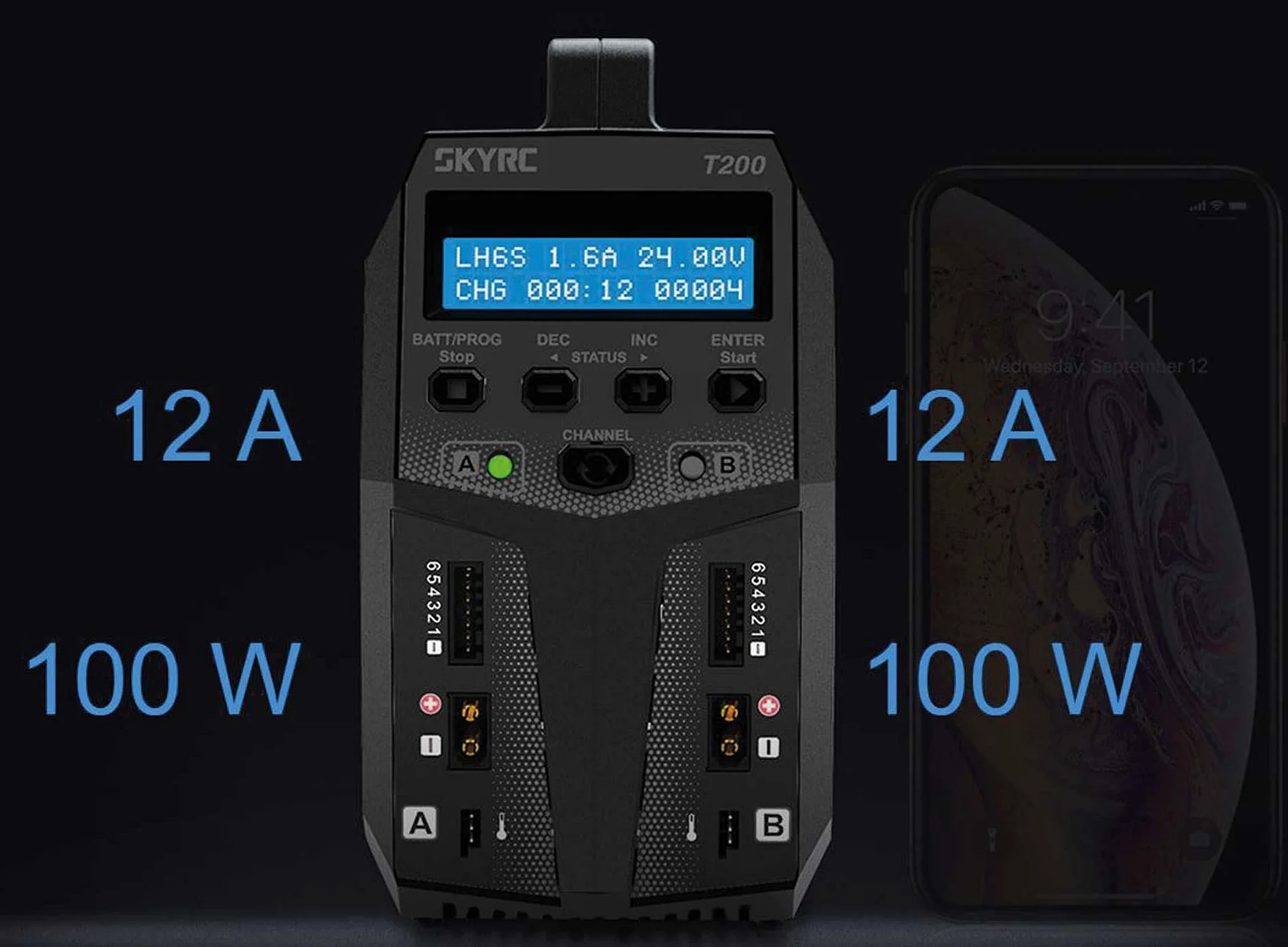 SkyRC T200 ładowarka akumulatorów Prąd przemienny, DC