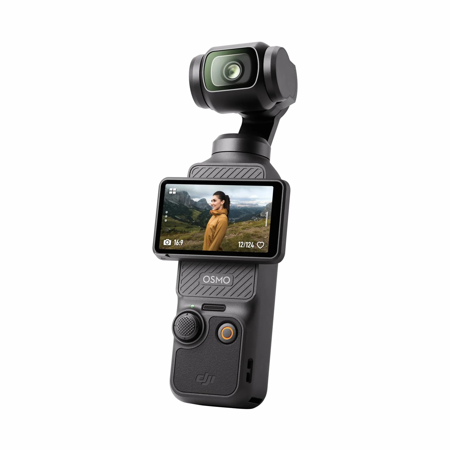 DJI Osmo Pocket 3, 1-calowa kamera do blogów i wideo 4K/120 fps, 3-osiowa stabilizacja, szybkie MAP, śledzenie twarzy i obiektów, obrotowy ekran dotykowy 2", mała kamera video, YouTube