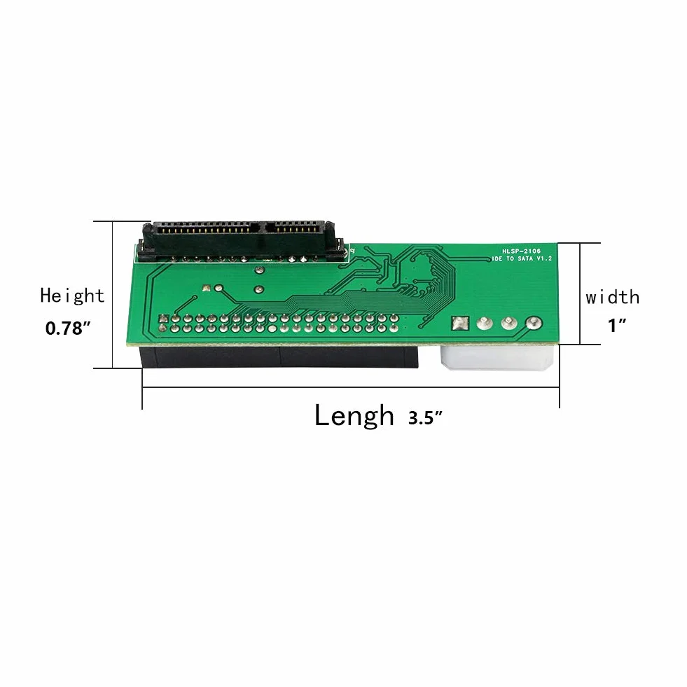 SinLoon 3,5-calowy adapter interfejsu SATA na PATA IDE, SATA żeński na 40-pinowy męski adapter IDE do komputera PC i Mac do adaptera interfejsu dysku twardego SATA