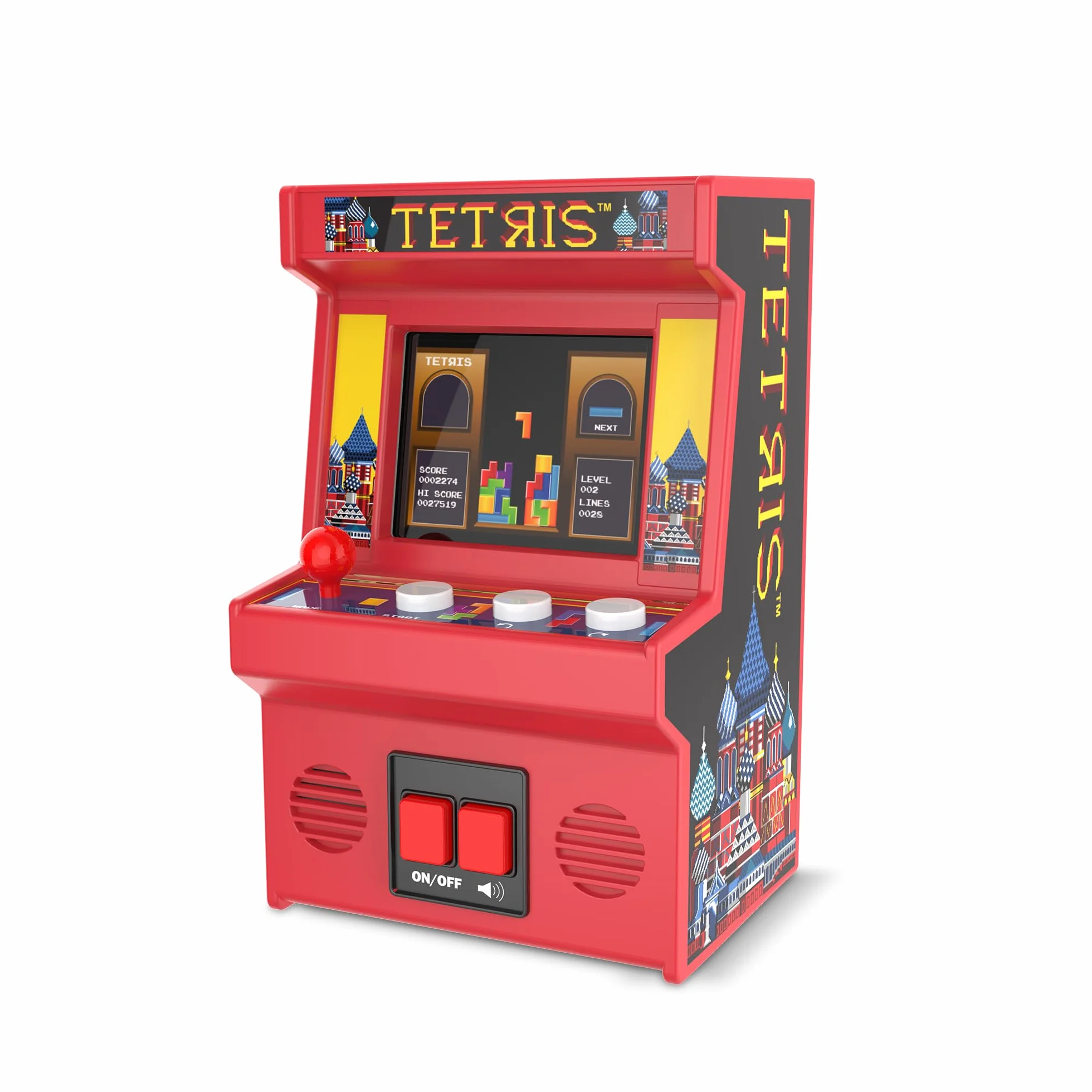 Arcade Classics Tetris, klasyczna gra zręcznościowa retro z kolorowym ekranem TFT, miniaturowa replika
