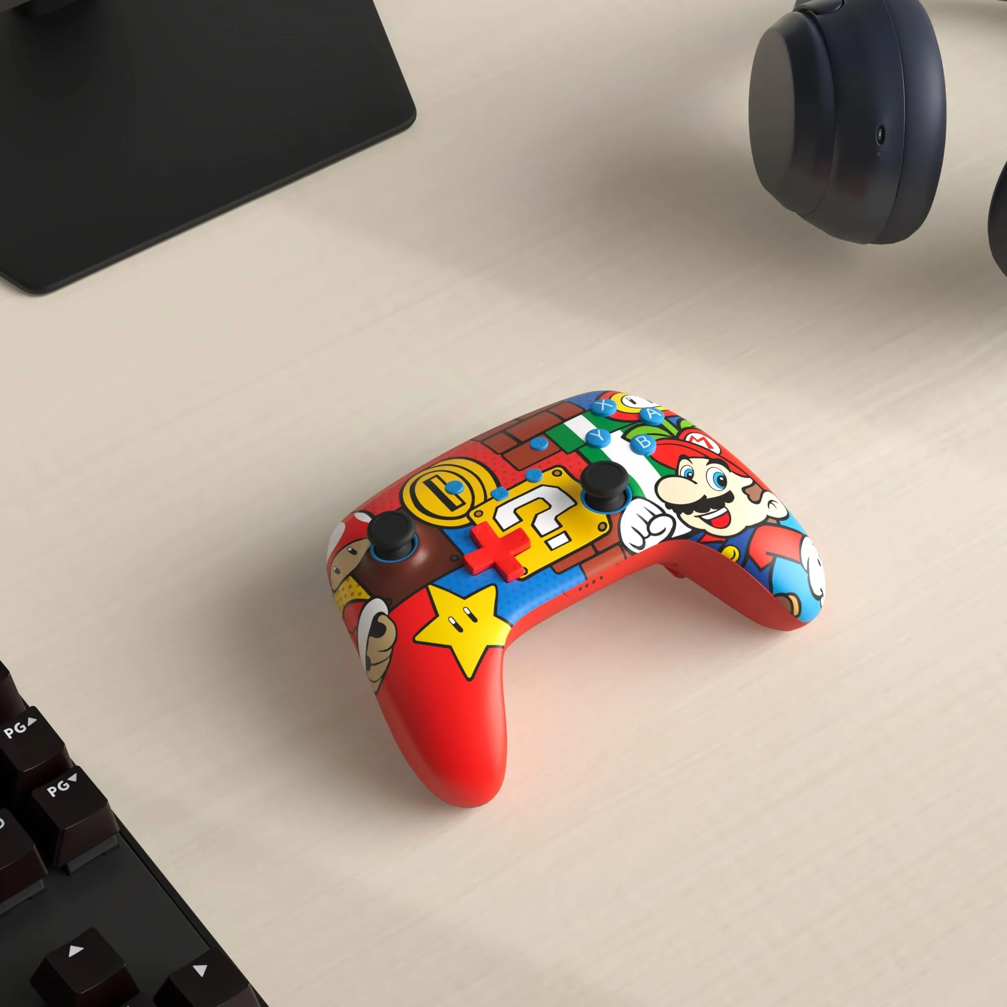 PowerA Bezprzewodowy Kontroler Mario Pop do Nintendo Switch, Switch Lite, Gamepad Bluetooth