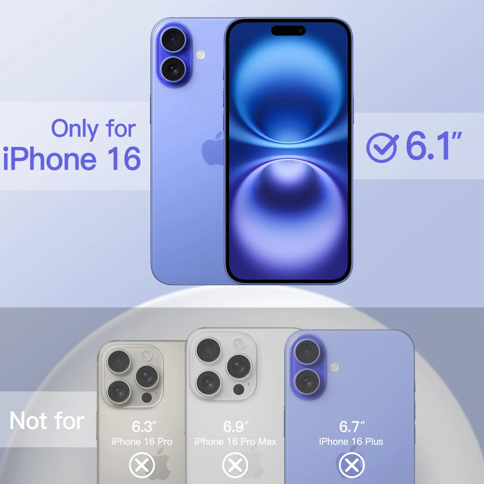 JETech Magnetyczne Silikonowe Etui dla iPhone 16 6,1 Cala, Kompatybilne z MagSafe, Jedwabisty Miękki Dotyk, Amortyzujące Osłona z Obiektywem Aparatu Pełna Ochrona (Ultramaryna)