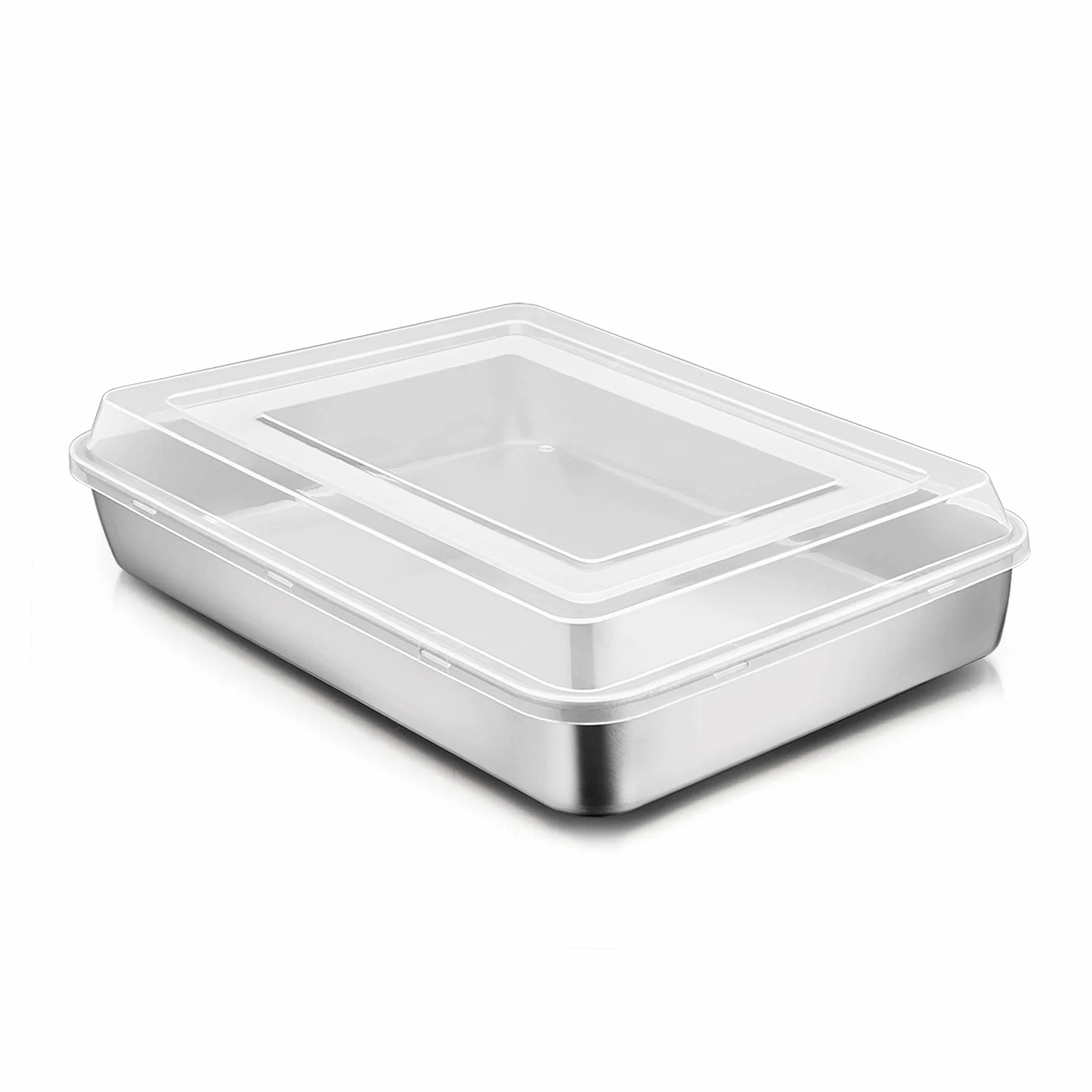 Joyfair Stainless Steel Baking Pan z pokrywą 26.5x20x5cm Prostokątny