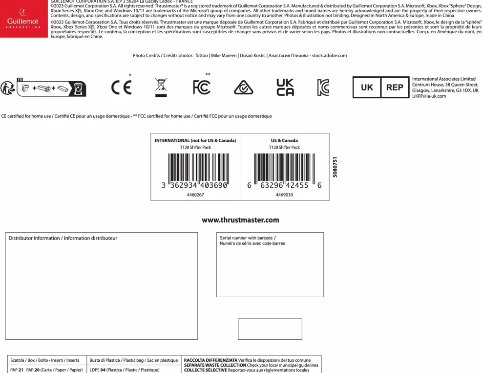 Thrustmaster T128 Shifter Pack, Kierownica Wyścigowa T128 i TH8S Shifter Add-On, Zgodność z Xbox i PC