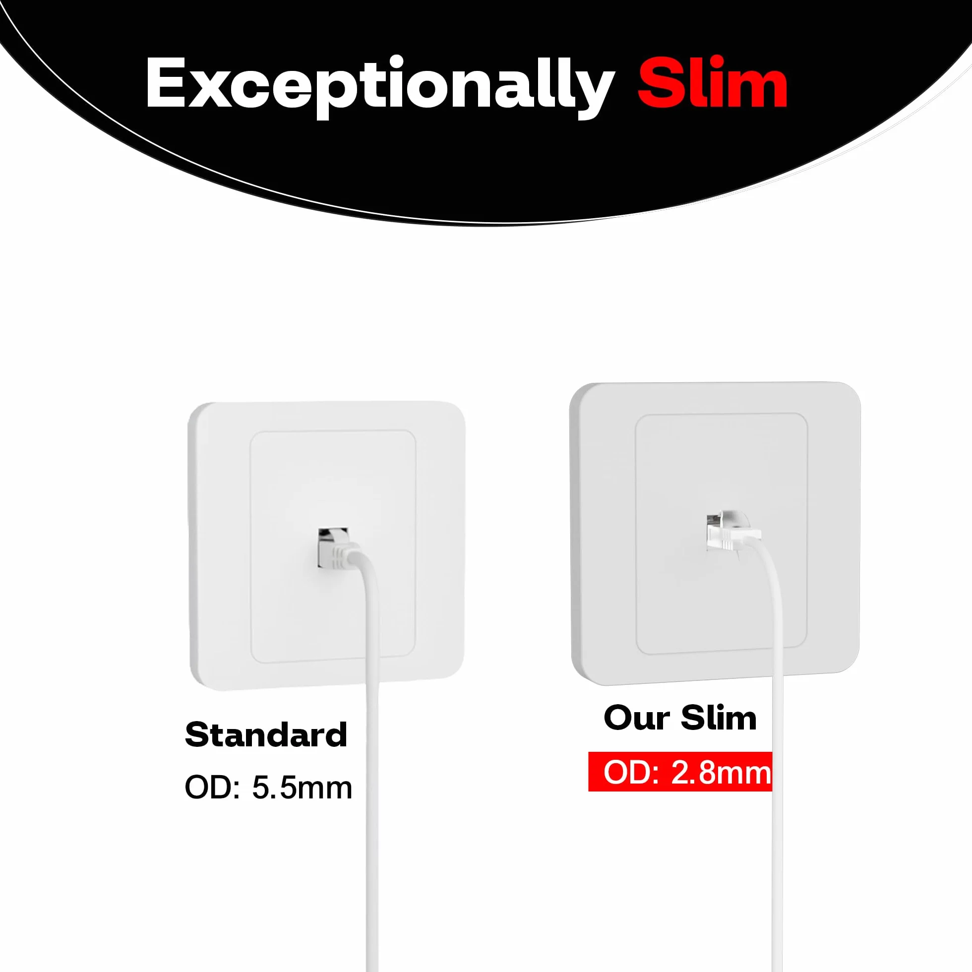 Ultra cienki/cienki OD:2,8 mm CAT 6 kabel Ethernet (6 szt.), 0,15 m, elastyczny kabel sieciowy UTP 1,0 Gbit/s, RJ45 biały kabel LAN, do sieci domowych, modemów, routerów, skrzynek