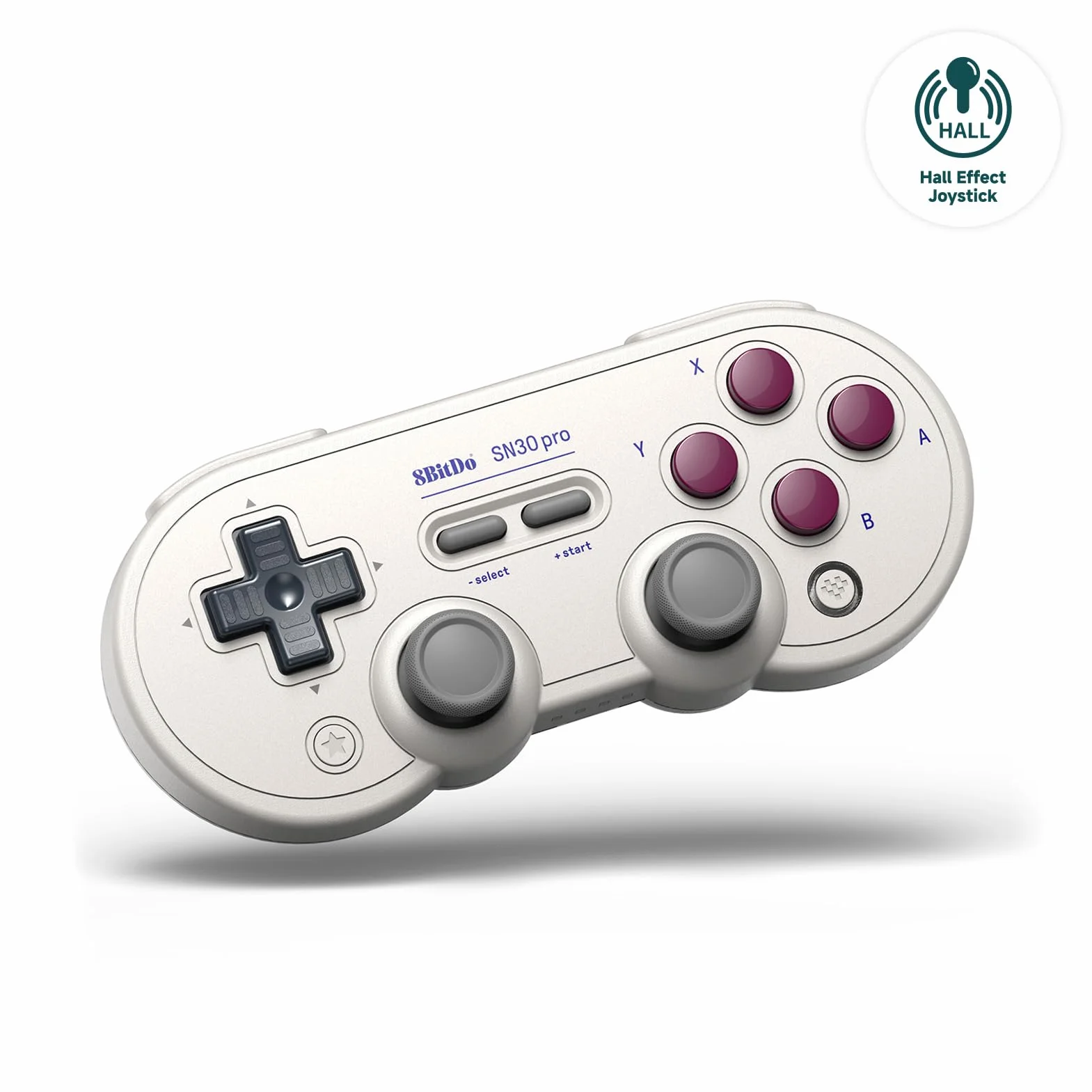 8BitDo SN30 Pro Bluetooth Controller with Hall Effect Joysticks, Rumble Vibration, and Turbo Function, Compatible with Switch/Switch 2, PC, macOS, Android, Steam Deck & Raspberry Pi (G Classic)