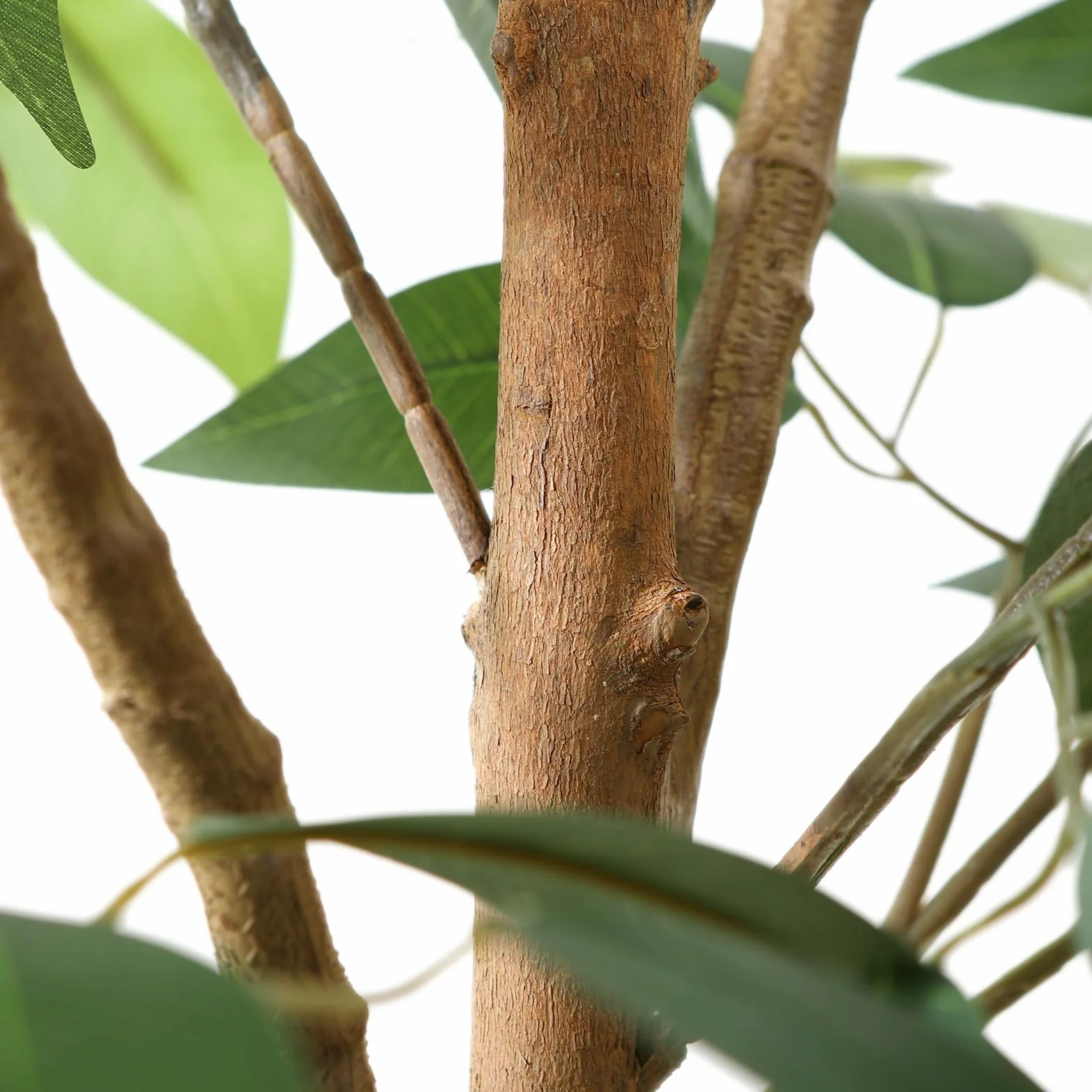 Fopamtri Sztuczna roślina duża, 210 cm, Ficus Benjamina, sztuczna roślina z naturalnego drewna, roślina pokojowa, sztuczne drzewo w doniczce, do domu, biura, na balkon (1 sztuka)