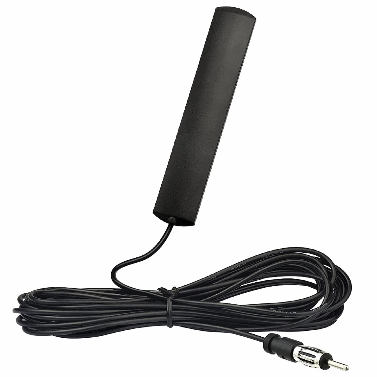 Bingfu Samochodowa antena radiowa FM Uniwersalna samochodowa antena stereo Wtyczka DIN Ukryta naklejka na przednią szybę z kablem przedłużającym 3 metry/9,84 stopy do pojazdu Auto Ciężarówka SUV Radio