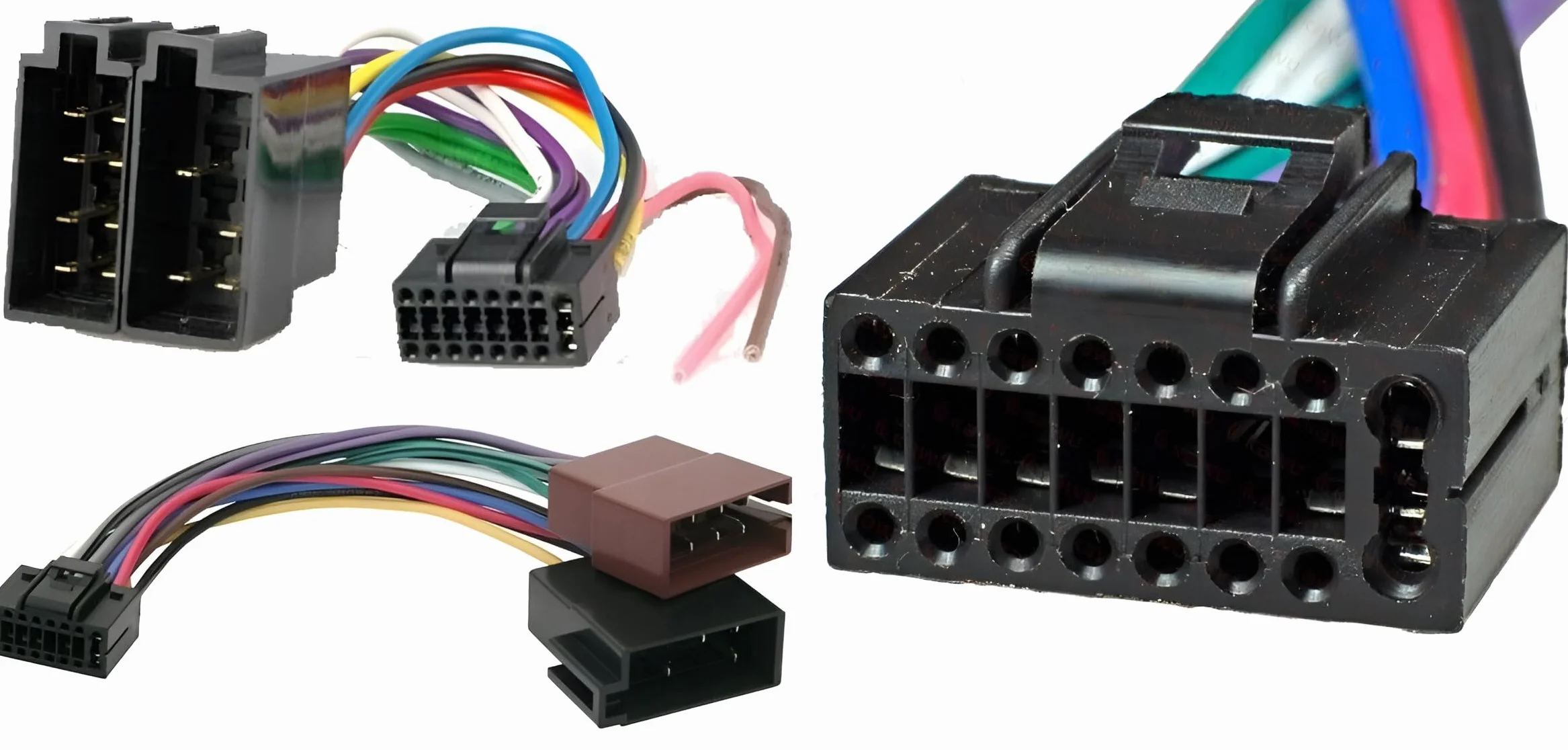 Sound Way ISO wiązka przewodów samochodowe stereo radio adapter adapter kabel kompatybilny z KENWOOD 16-pinowy