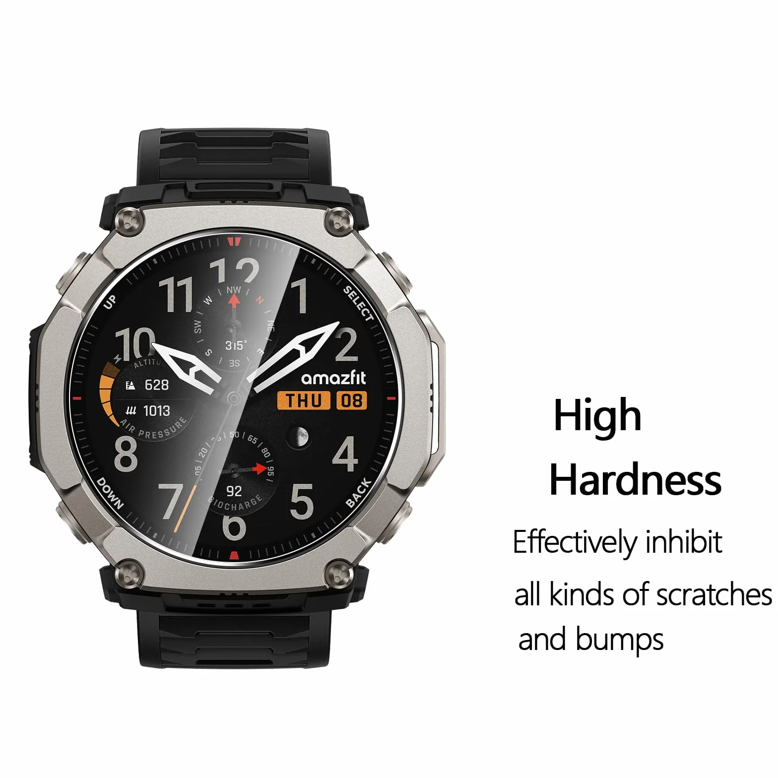 Anoowkoa Zestaw 4 ochraniaczy ekranu do Amazfit T-Rex Ultra 2 51 mm Premium Hartowane szkło ochronne osłona na ekran - bardzo łatwa instalacja