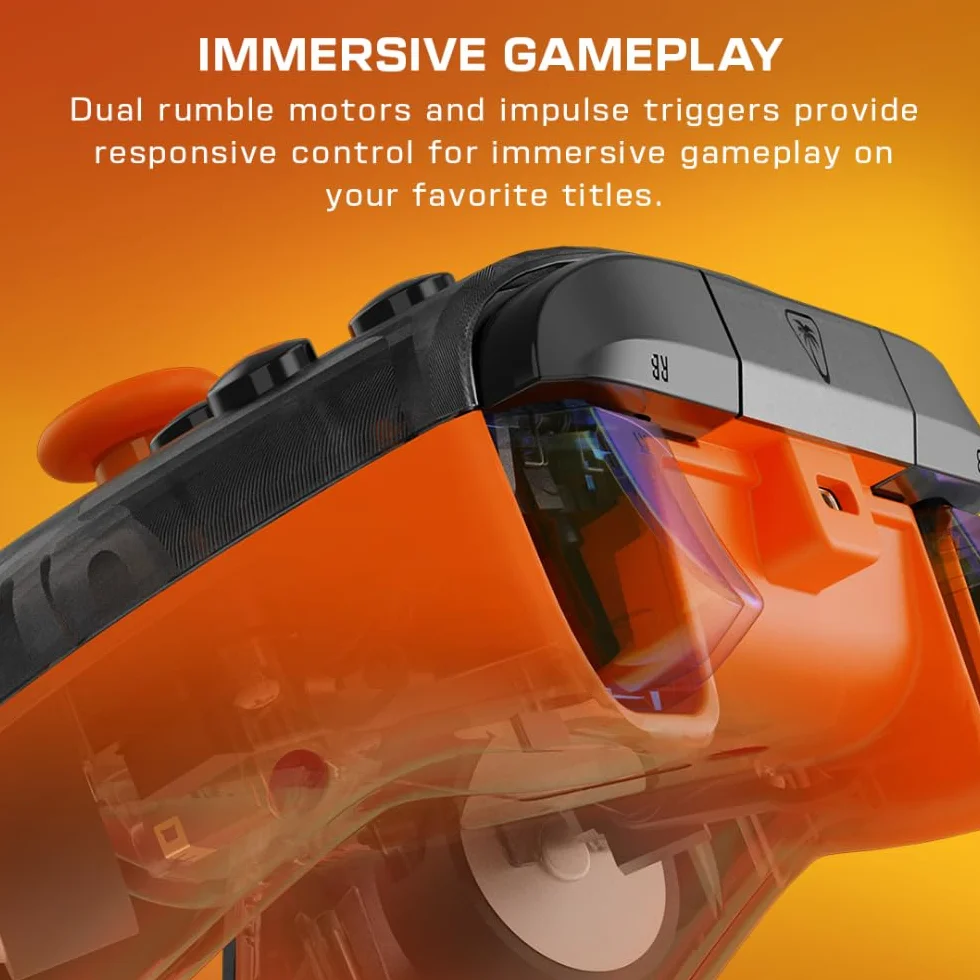 Turtle Beach Rematch Core Ghost Black Camo/Orange Wired – licencjonowany do Xbox Series X i S, Xbox One i komputerów z systemem Windows