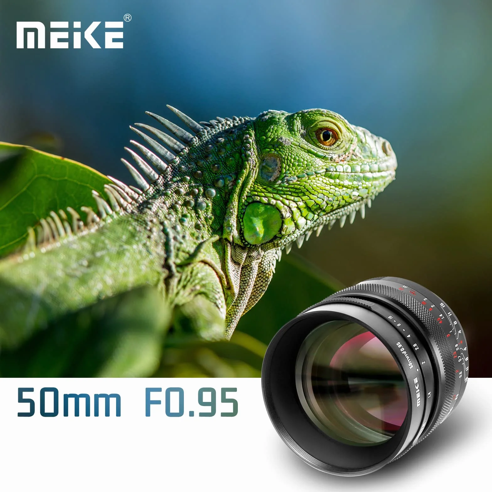 Meike 50 mm f0.95 Standard Aperture Manual Focus Fixed Lens APS-C kompatybilny z Sony E-Mount Mirrorless Cameras NEX 3 3N NEX 5R NEX 6 7 A6600 A6400 A5000 A5100 A6000 A6100 A6300 0 A65 00 A3000