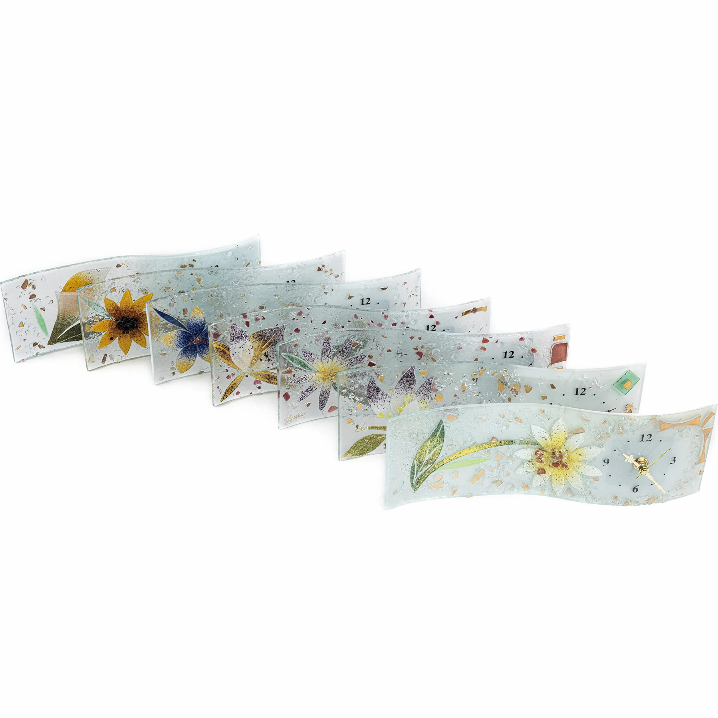 Zegar stołowy Murano Włochy 30x10 złoty