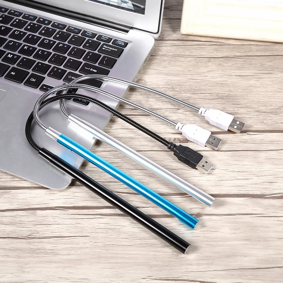 Elastyczne diody LED Mini USB 10 lamp-Taschenlampe do laptopa komputer stancjonarny Tastatur (Schwarz)