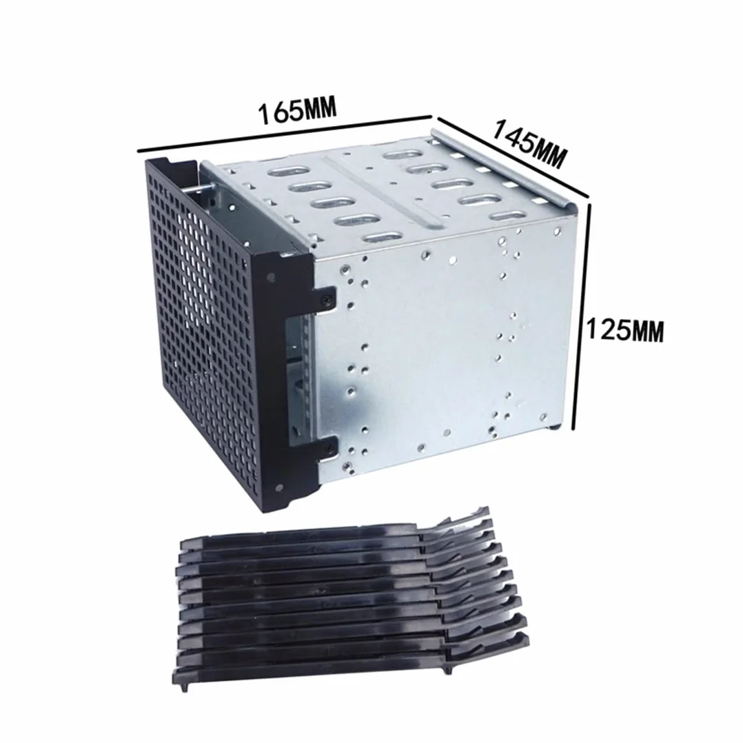 Klatka na dysk twardy, 5,25 na 5 X 3,5 HDD Cage Rack obudowa dysku twardego Adapter