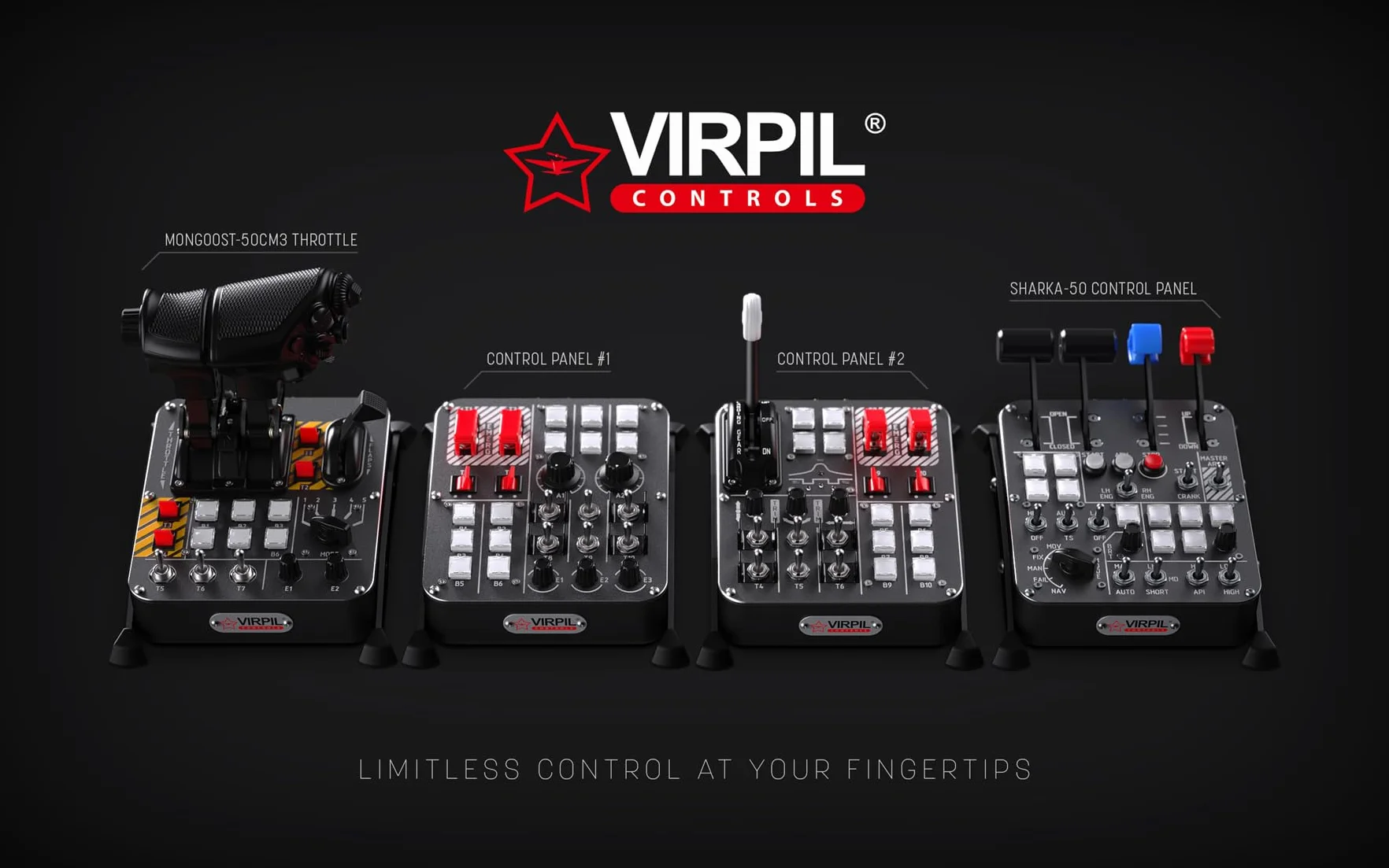 VIRPIL Controls Uniwersalny panel sterowania #3 do symulatorów lotu PC