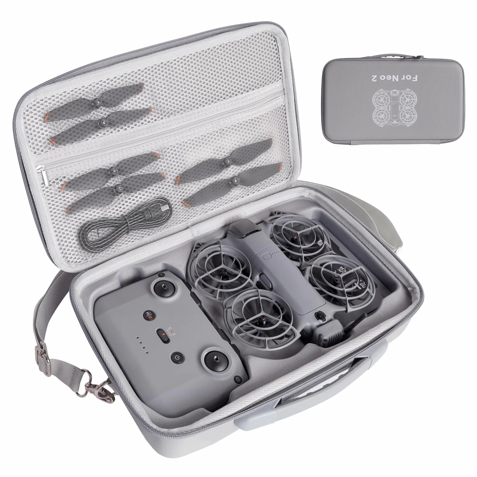 Etui do Neo 2 Fly More Combo, torba do przechowywania akcesoriów DJ Neo 2, materiał PU, z paskiem na ramię, NEO 2 drone/zdalne sterowanie RC-N3 / akumulatory/akcesoria, ochrona przechowywania