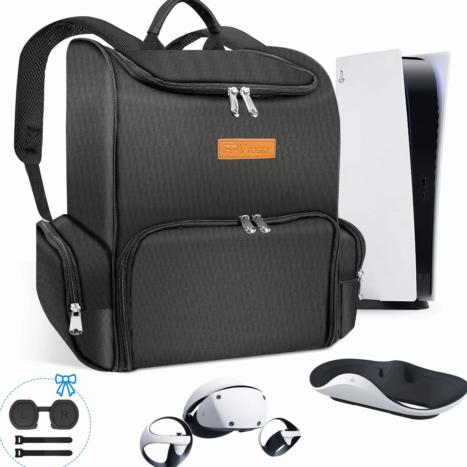 Plecak 2-IN-1 na PS5 i PSVR2, duża torba podróżna na Playstation VR2 i PS 5, torba ochronna kompatybilna z akcesoriami do gier Playstation 5 i PS VR2 (plecak PS5 VR2)