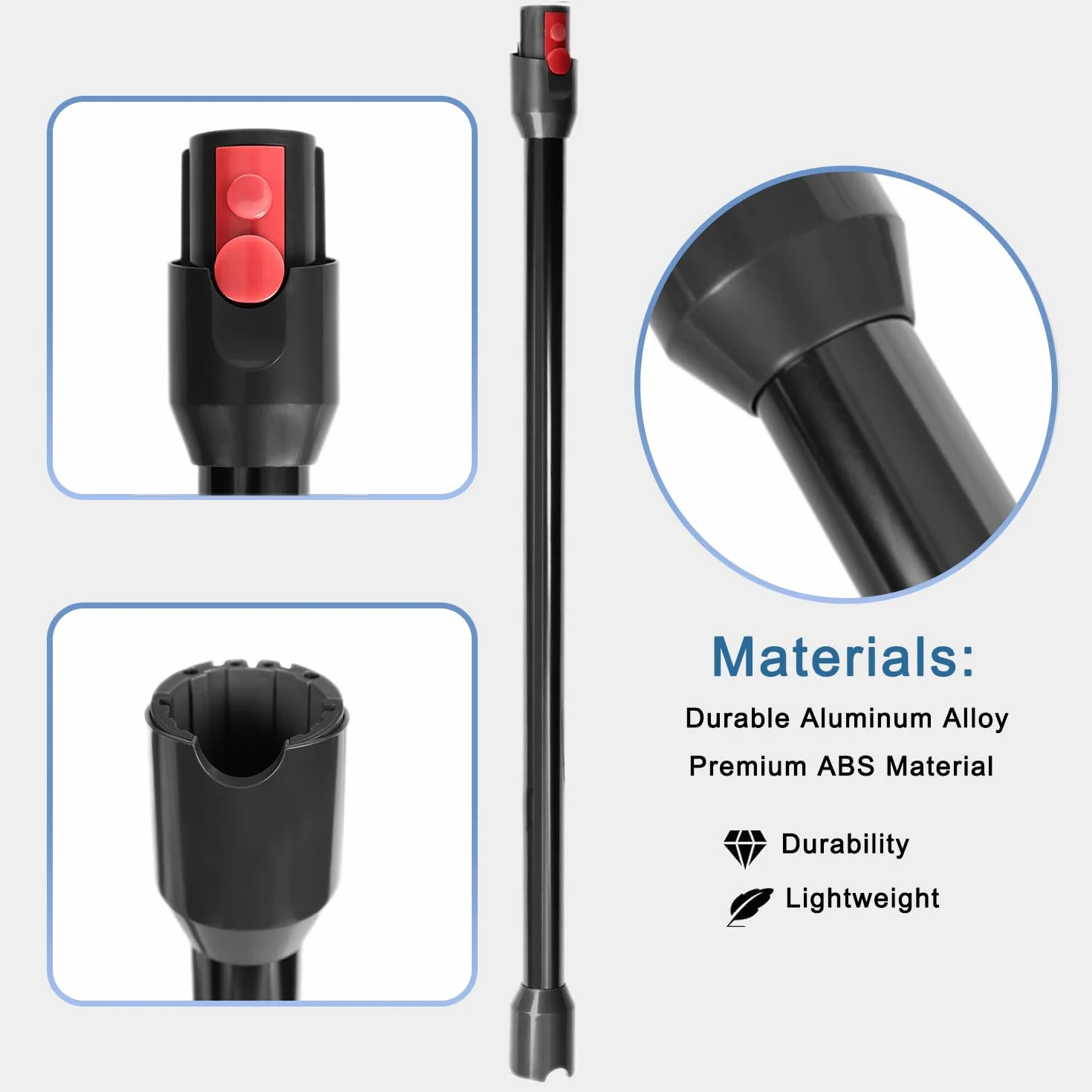 rura przedłużająca do odkurzacza Dyson V12 Detect Slim, zapasowa teleskopowa, wymienna do rury teleskopowej, szybkomocujący, drążek przedłużający