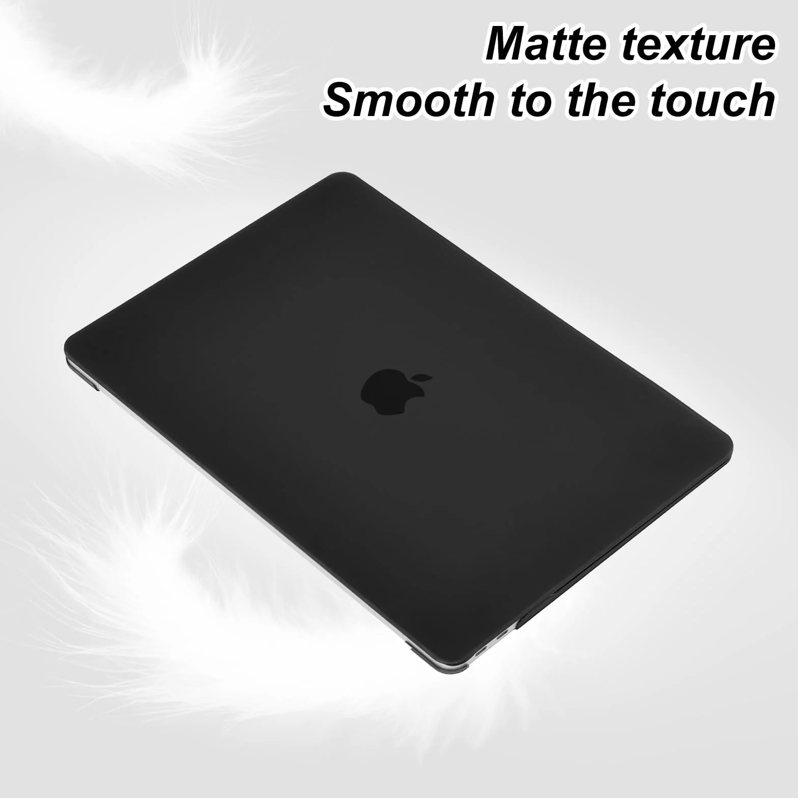 BlueSwan Etui kompatybilne z MacBook Air 13 cali M1 A2337 A2179 A1932, wydanie 2021/2020-2018, matowe etui ochronne i przenośna podkładka pod mysz, matowa czerń