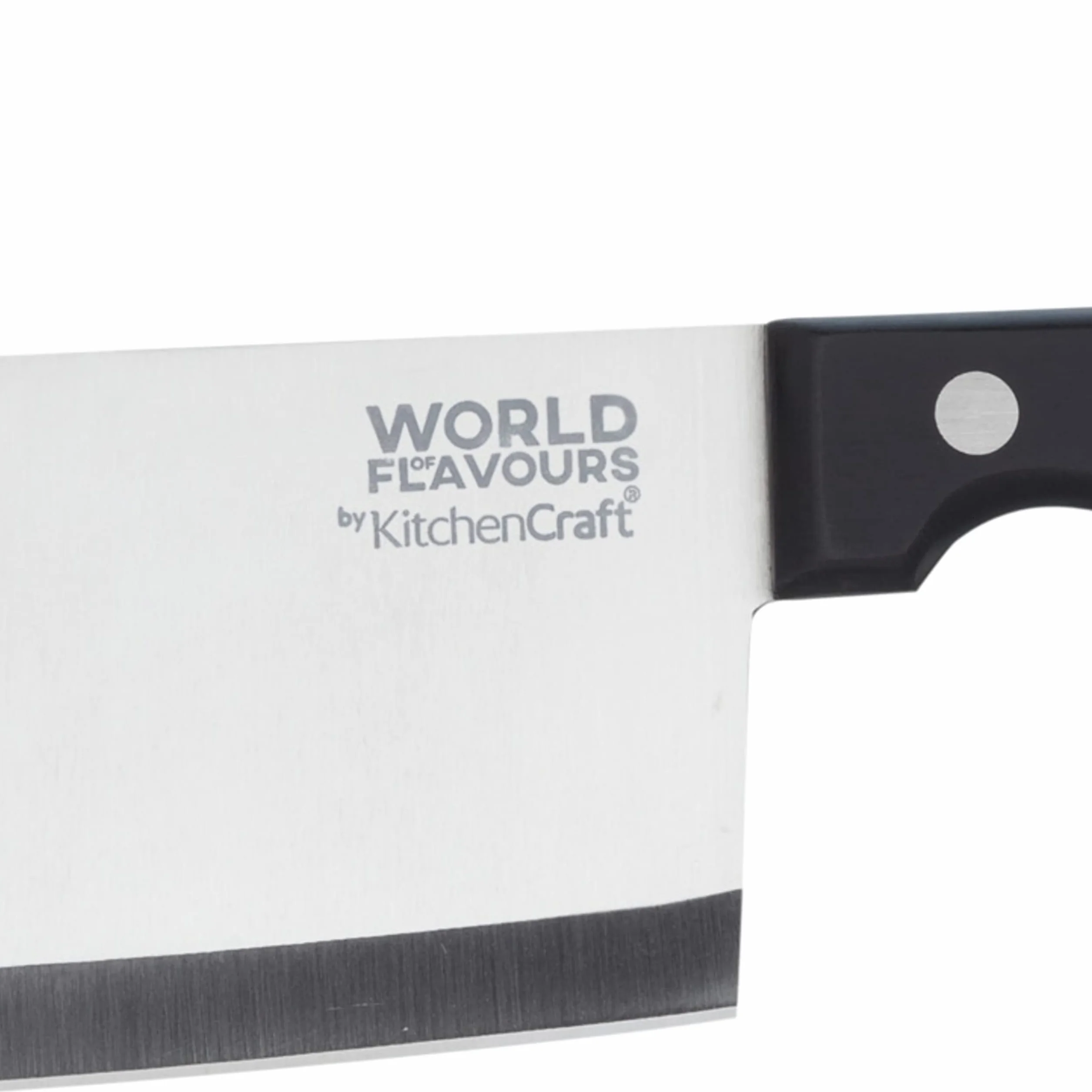 KitchenCraft Chiński Tasak do Mięsa World of Flavours, Stal Nierdzewna, 14 cm – Kolor Srebrny