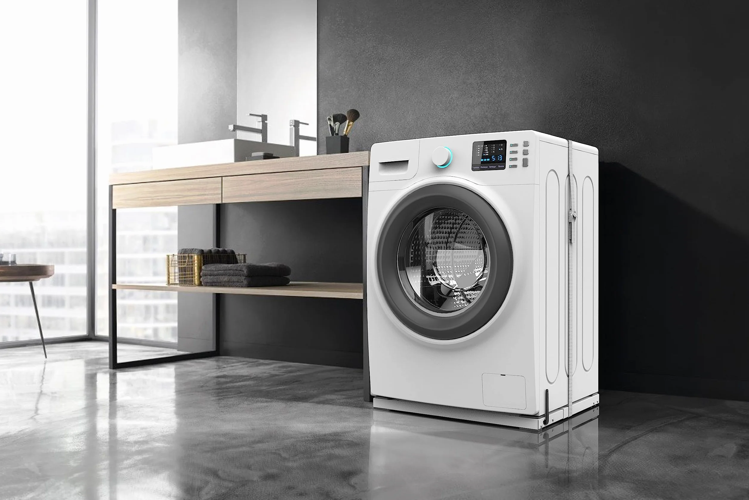 Meliconi Base Wash Pro podstawa pralki z rolkami antywibracyjna regulowany rozmiar 38-60 cm 250 kg biała
