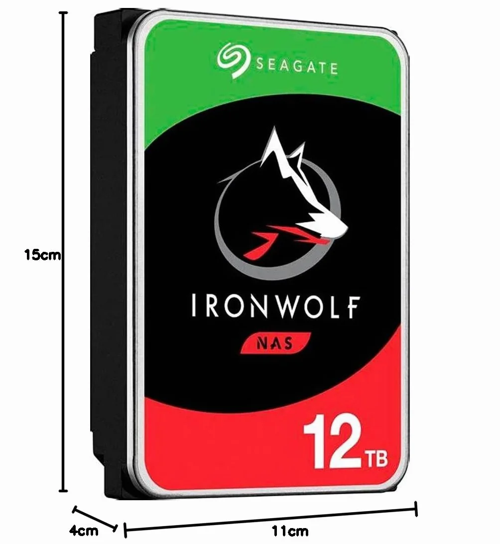 Seagate Ironwolf ST12000VN0008 Dysk Hdd, Srebrny, 12 TB