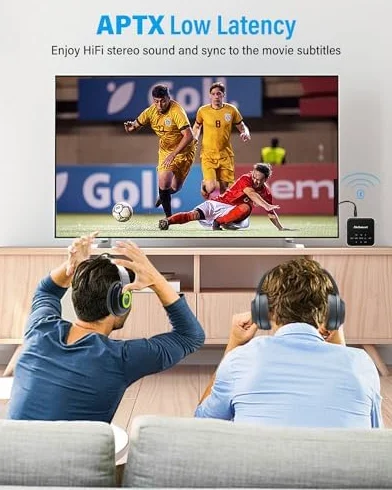 Adapter audio Bluetooth, odbiornik Bluetooth 2 w 1 do telewizora i gniazd, podwójne złącza rozdzielcza Bluetooth, adapter AUX Bluetooth lub późniejsze opóźnienie, system stereo z kablem RCA/AUX
