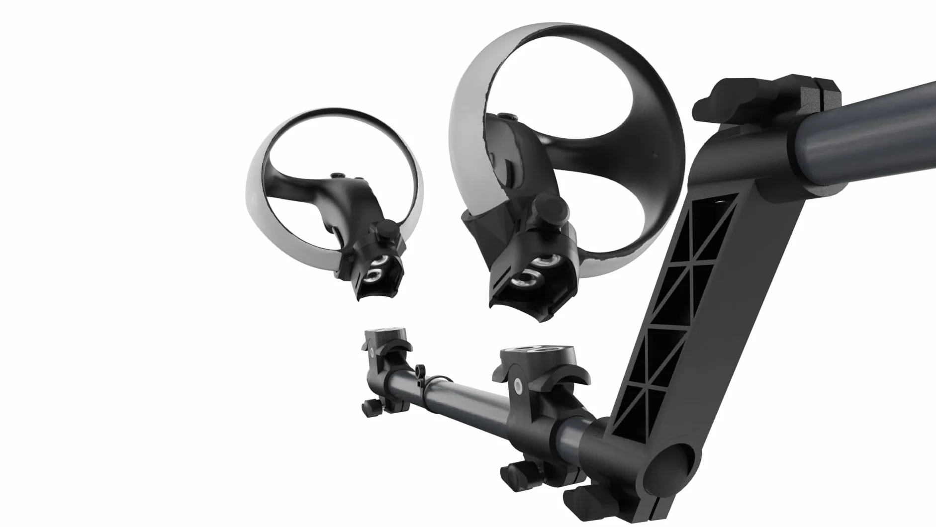 VR Gunstock do Playstation VR2, kompatybilny z PSVR2 kontrolerami dla lepszej stabilności i lekkiego magnetycznego adaptera PlayStationVR2 (czarny)