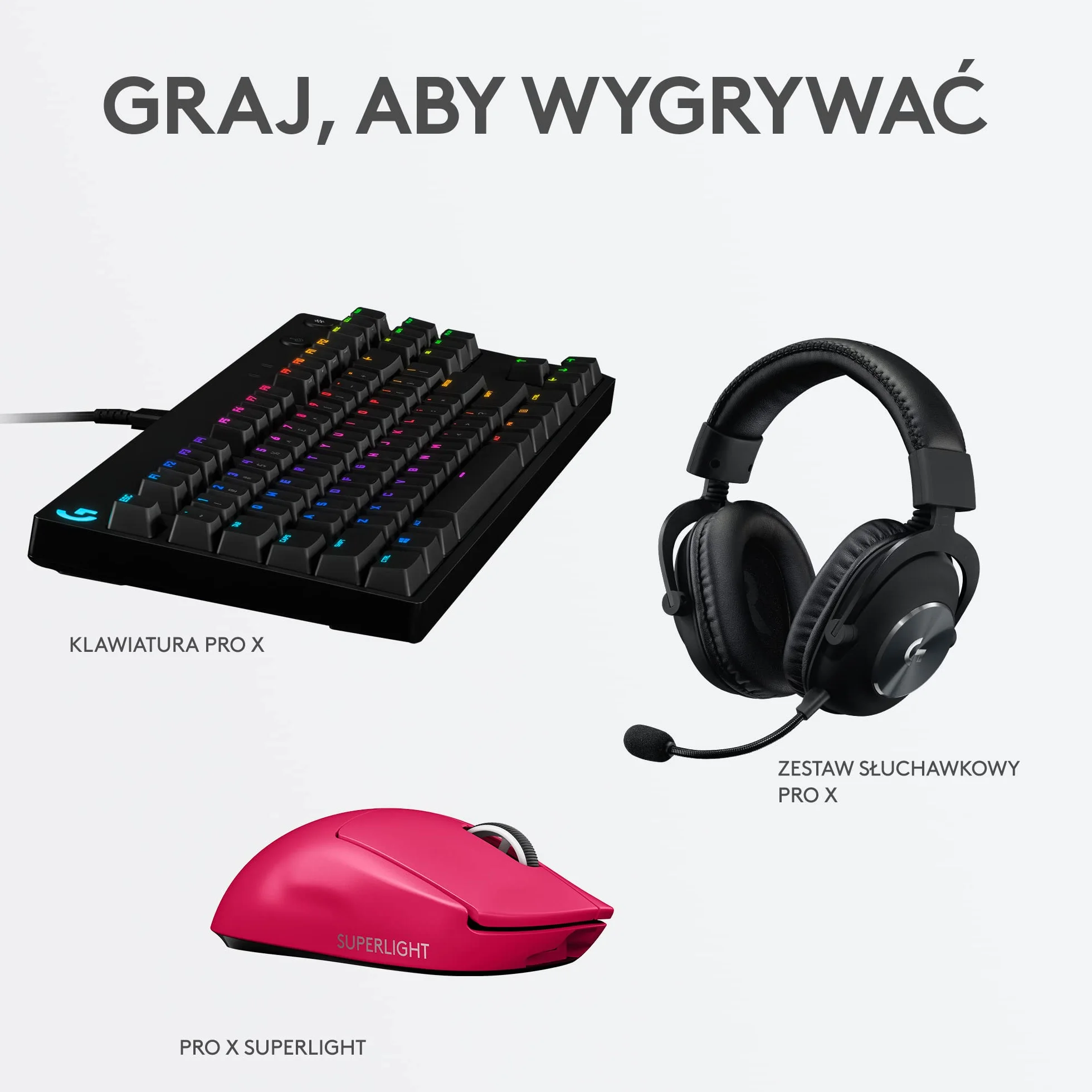 Syktcjgs Logitech G Bezprzewodowa mysz dla graczy PRO X SUPERLIGHT