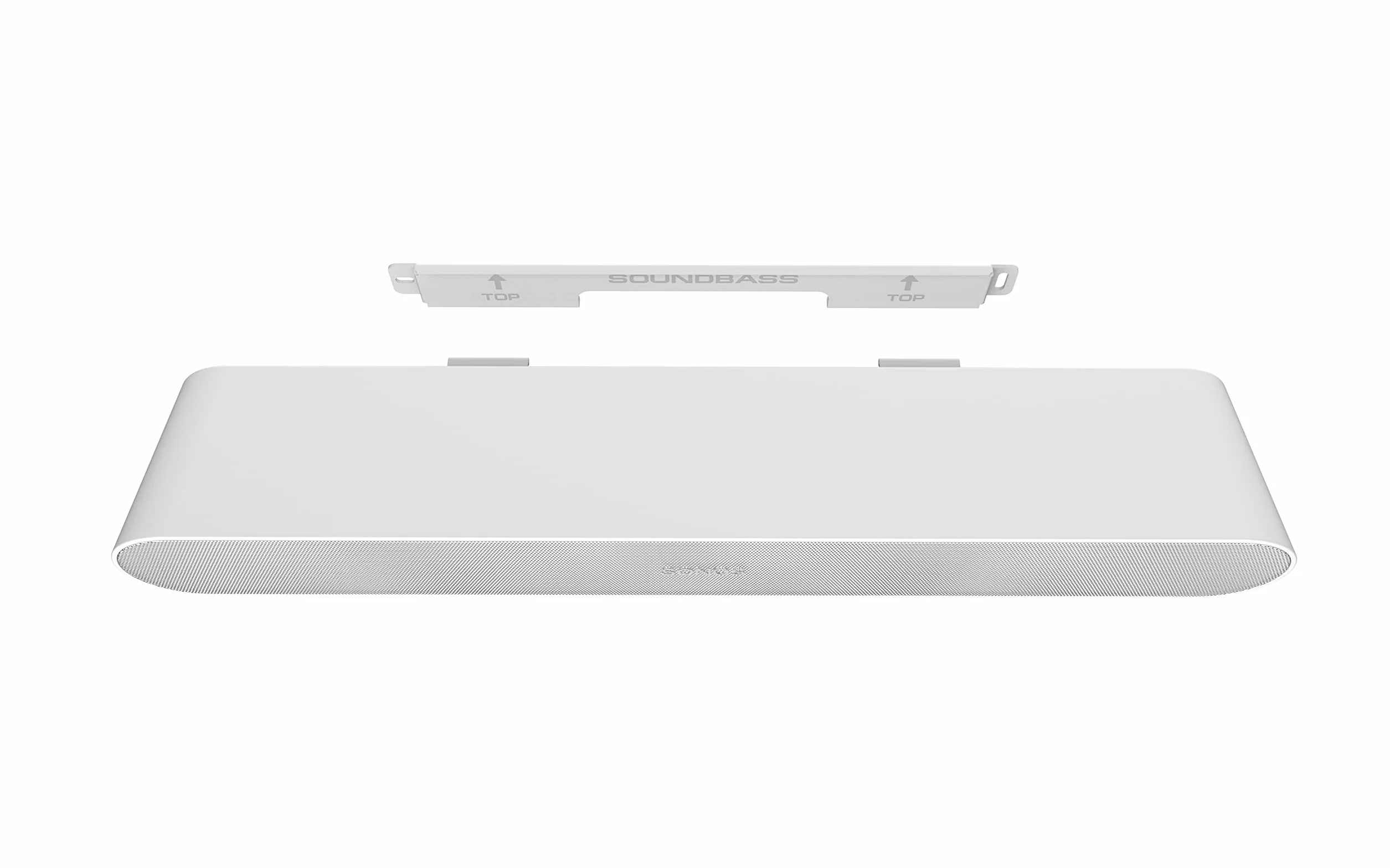 Sonos Ray Sound Bar Uchwyt na listwę dźwiękową ze wszystkimi niezbędnymi elementami montażowymi, uchwyt ścienny do listwy dźwiękowej pod telewizorem lub powyżej, łatwy w instalacji, biały