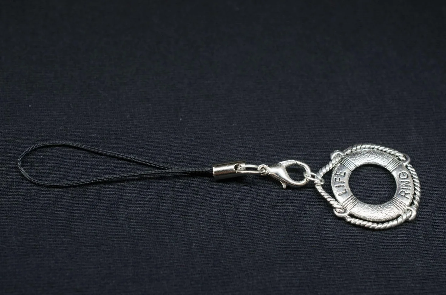 Miniblings Life Ring Belt Mobile Cell Phone Charm Wisiorek Statek Ratownik Morze