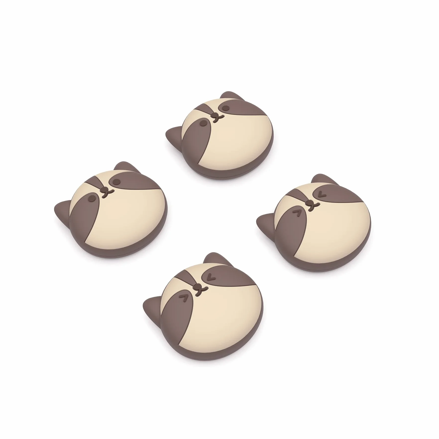 PlayVital 4PCS Thumb Grip Caps do ps5 Controller Nakładki na kciuk do ps4,Analogowa Osłona Sztyftu kompatybilny z Xbox Series X/S,Uchwytami na Kciuki do Switch Pro-Mały Szop Pracz