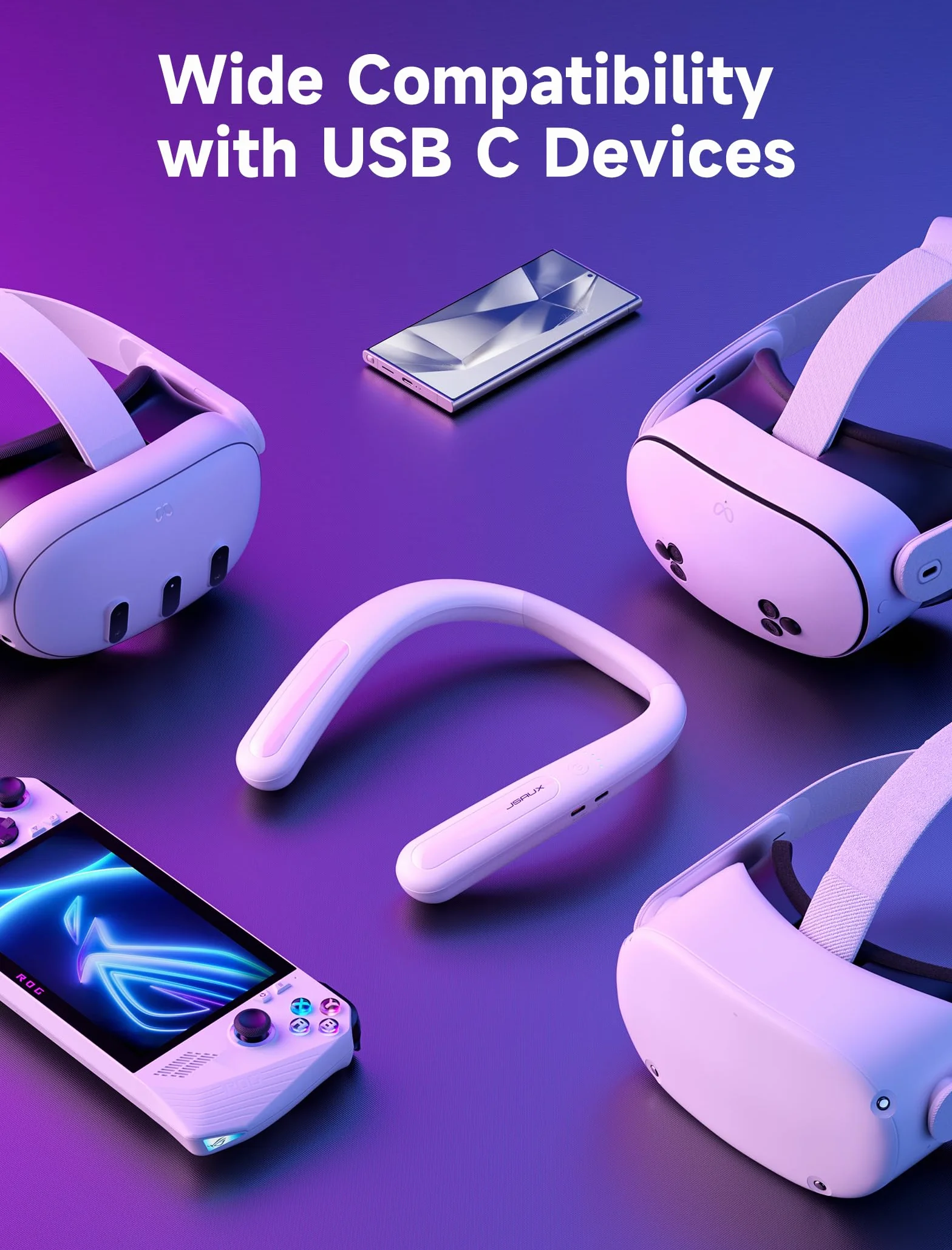 JSAUX Akumulator Kompatybilny z Meta Quest 3S/3/2, akumulator o pojemności 10000 mAh z szybkim ładowaniem PD, akcesorium zasilające VR Extend, Kompatybilny z Oculus 3, Meta Quest 2/3S